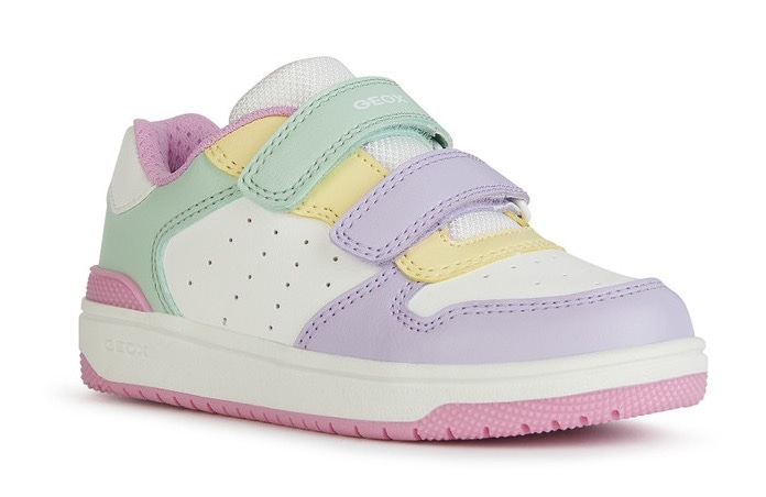 Baskets Geox Washiba Girl B Pour Fille - Collab Disney, Matière Effet Cuir, Scratch, Confortables