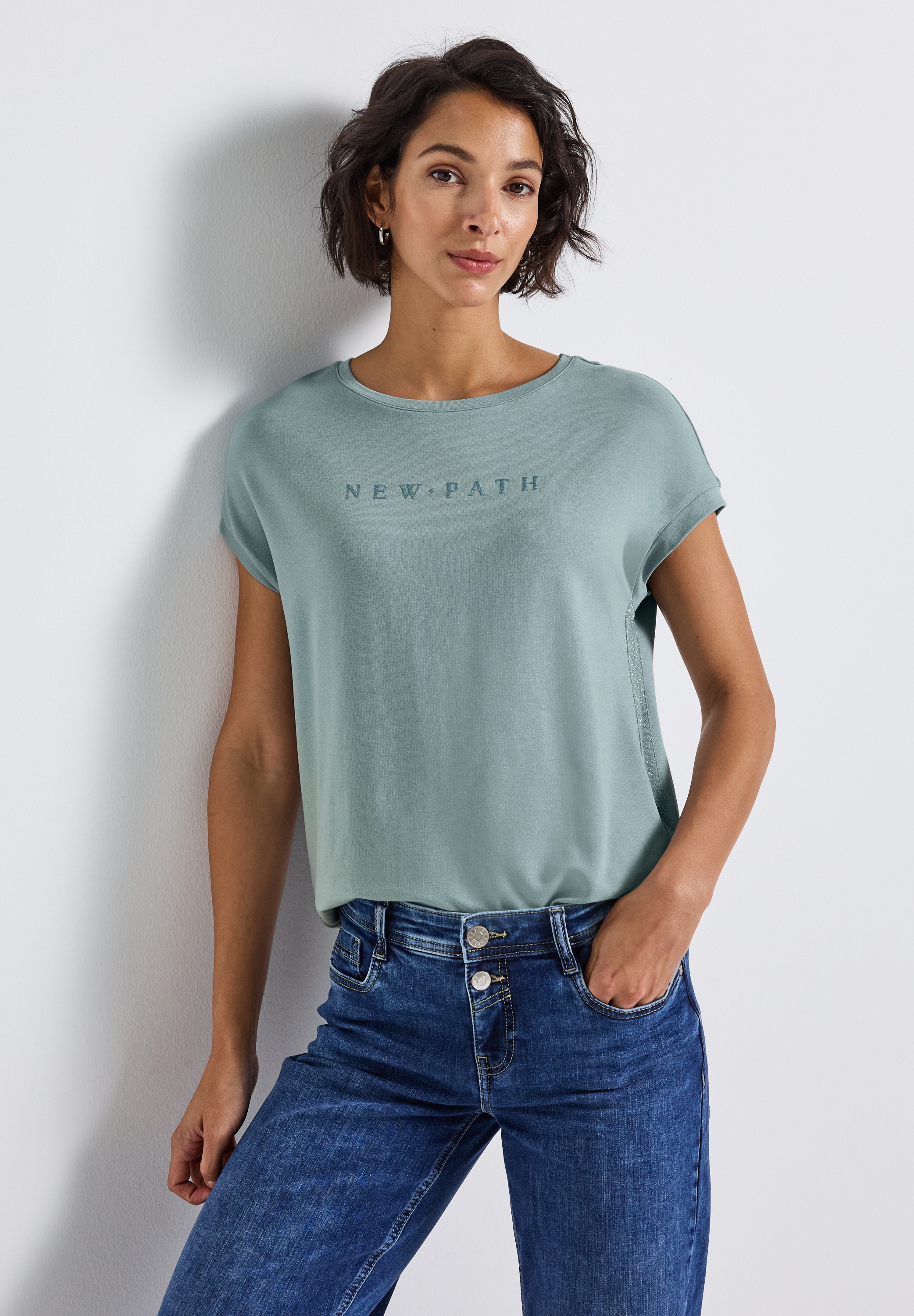 STREET ONE T-Shirt, mit Glitzerdetails