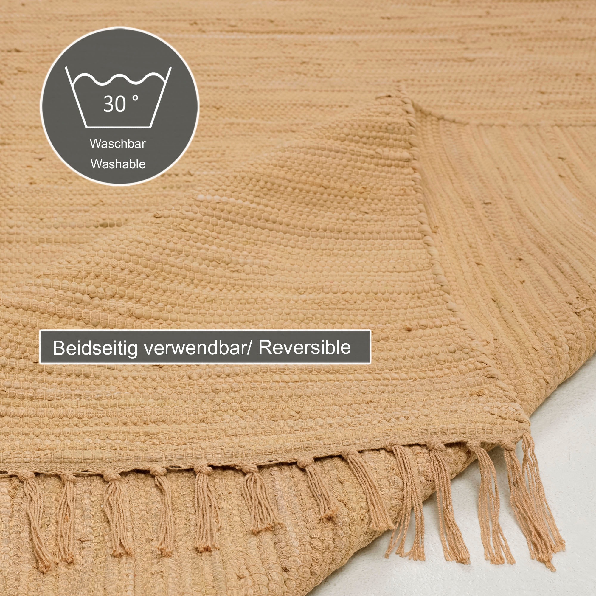 OTTO home Teppich "Gastines" rechteckig 5 mm Höhe Wendeteppich, reine Baumw günstig online kaufen