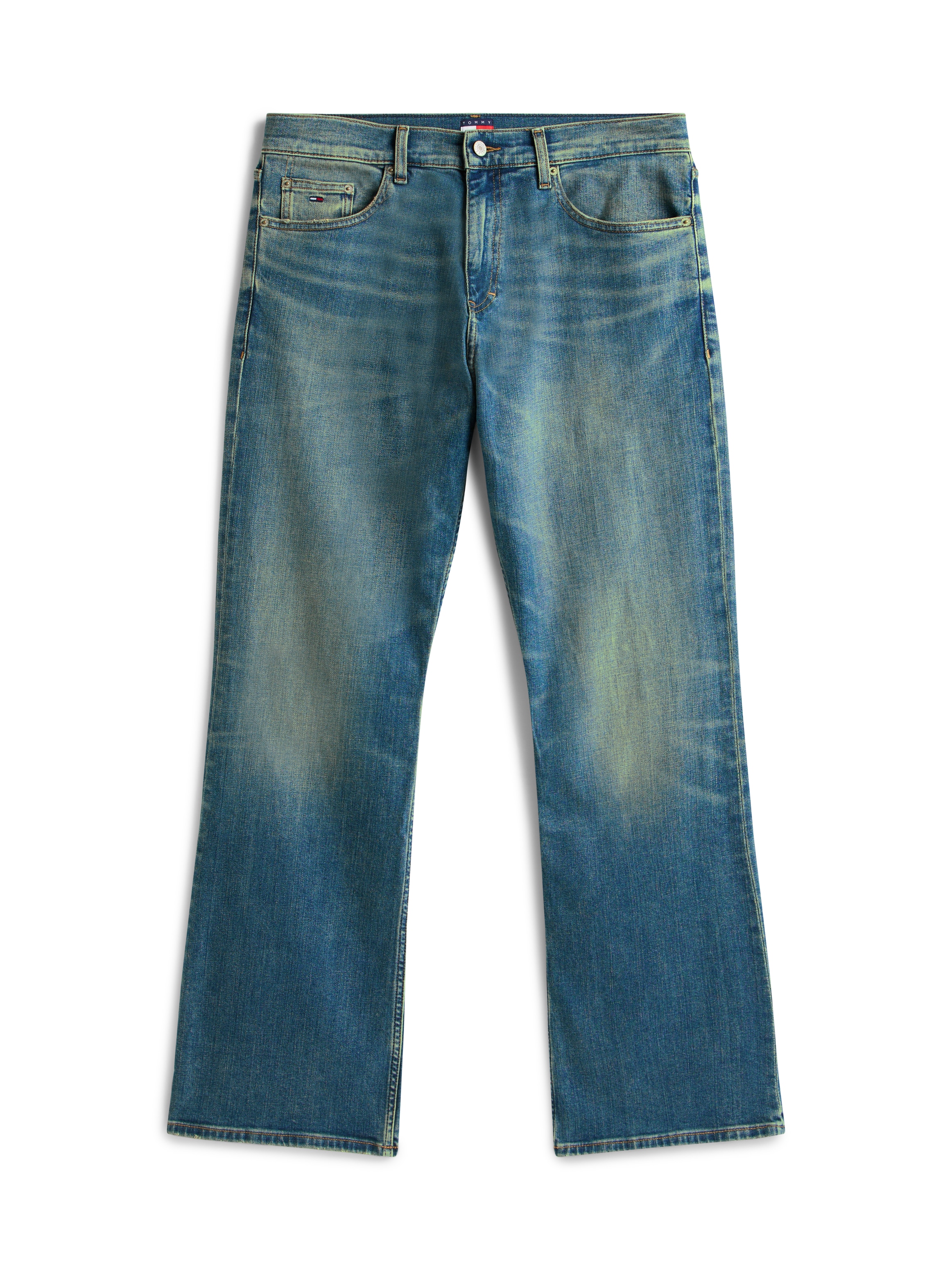 Bootcut-Jeans TOMMY JEANS "ROBBIE", Herren, Gr. 33, Länge 34, denim schwarz, Denim/Jeans, Obermaterial: 99% Baumwolle, 1% Elasthan, relaxed fit, Jeans, mit Fade-Effekten, relaxed fit 3