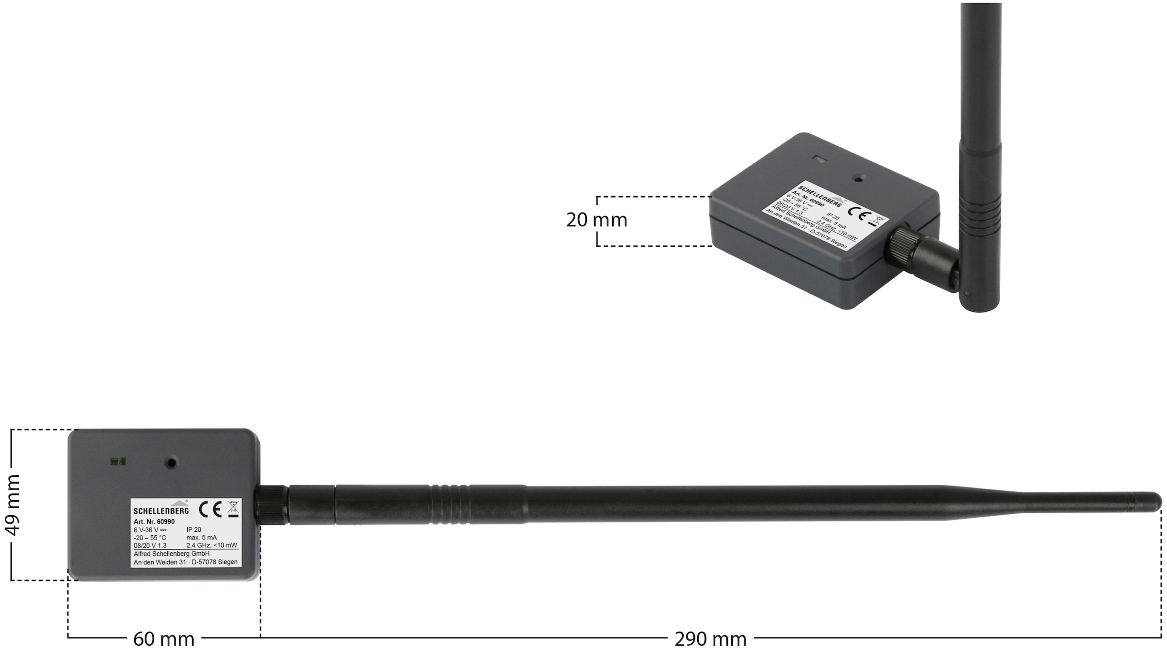 SCHELLENBERG Tor-Funksteuerung »Smartphone Universal«, Torantrieb-Garagentorantrieb, mit LED