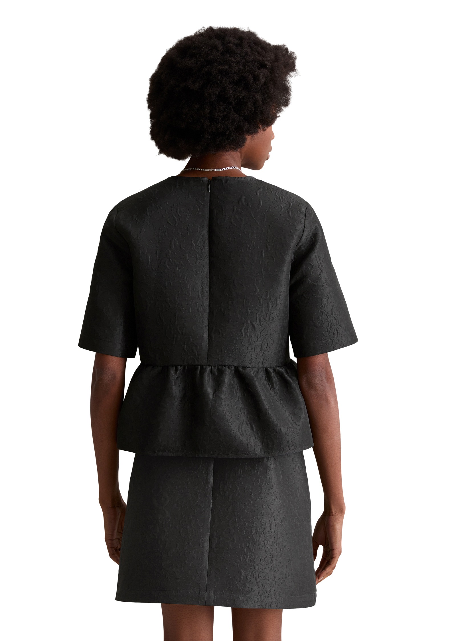 Thumbnail - Marc OPolo DENIM Kurzarmbluse "aus exklusivem Jacquard"