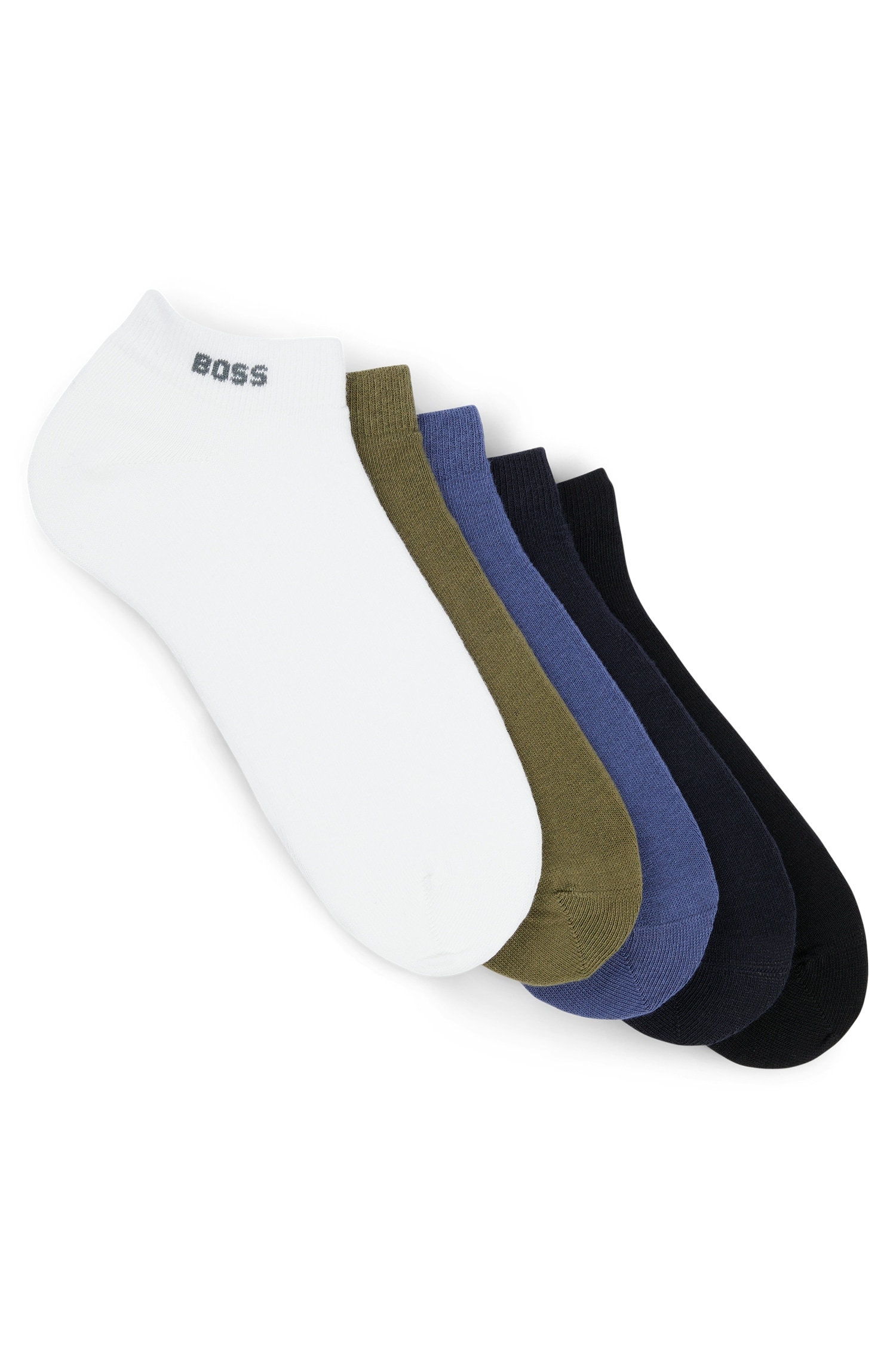 BOSS Sneakersocken, (Packung, 5 Paar), mit eingestricktem Schriftzug günstig online kaufen