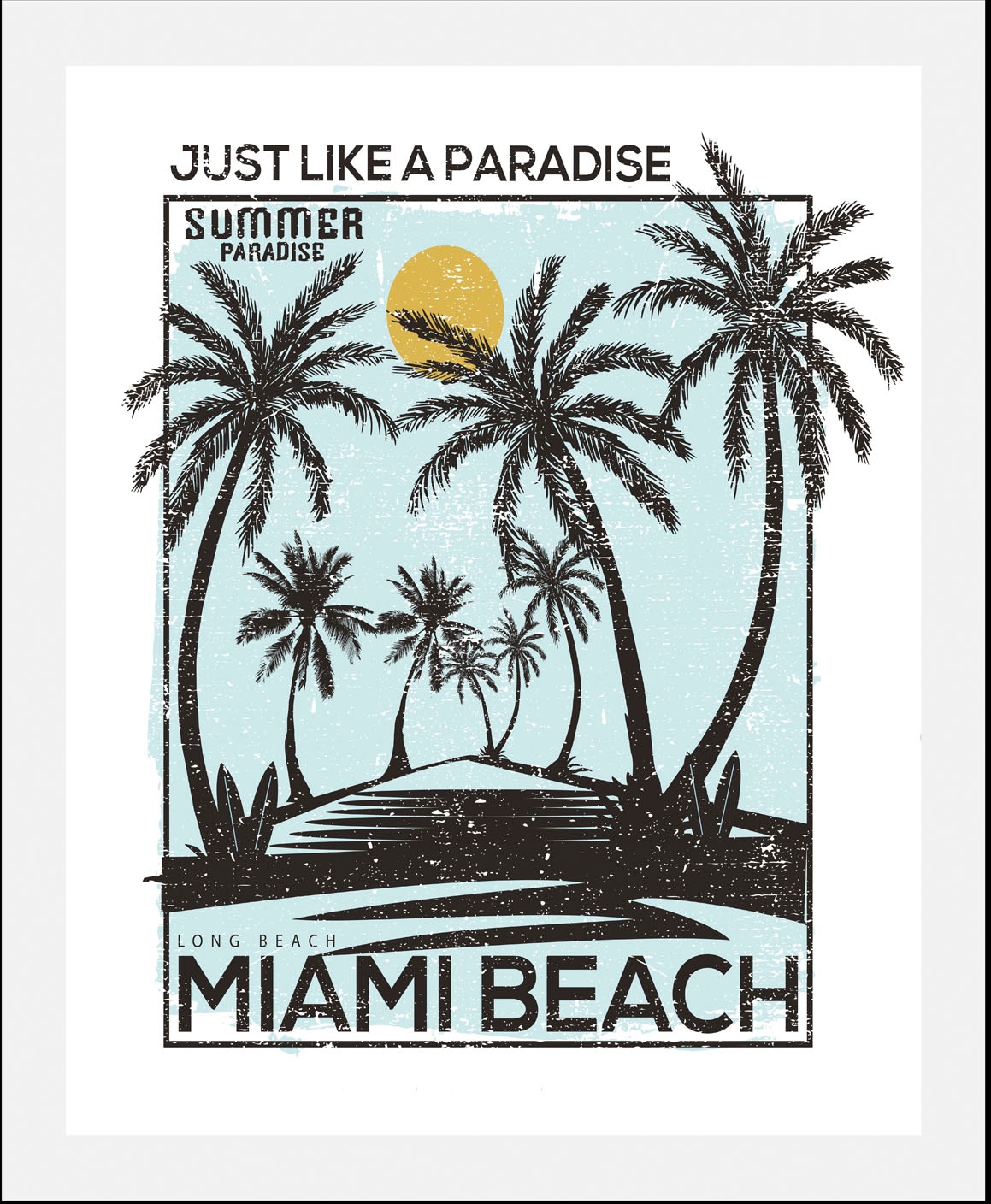 queence Bild »Miami Beach«, Palmen, (1 St.), gerahmt