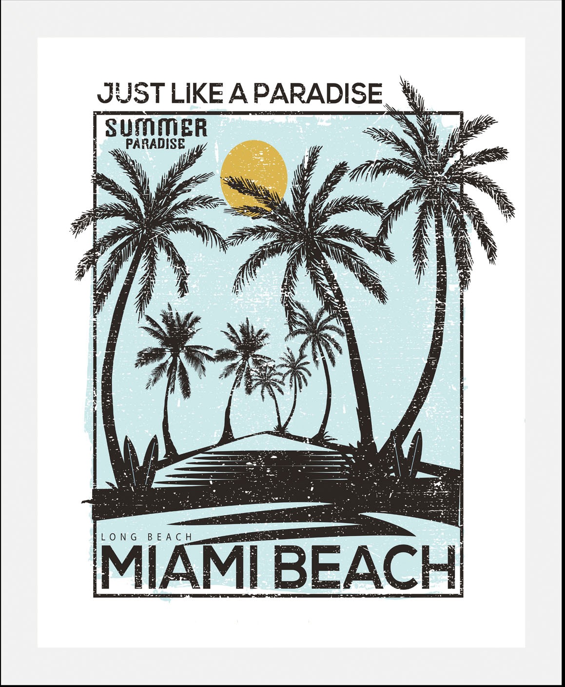 queence Bild "Miami Beach", Palmen-Schriftzug-Sprüche & Texte-Himmel, (1 St günstig online kaufen
