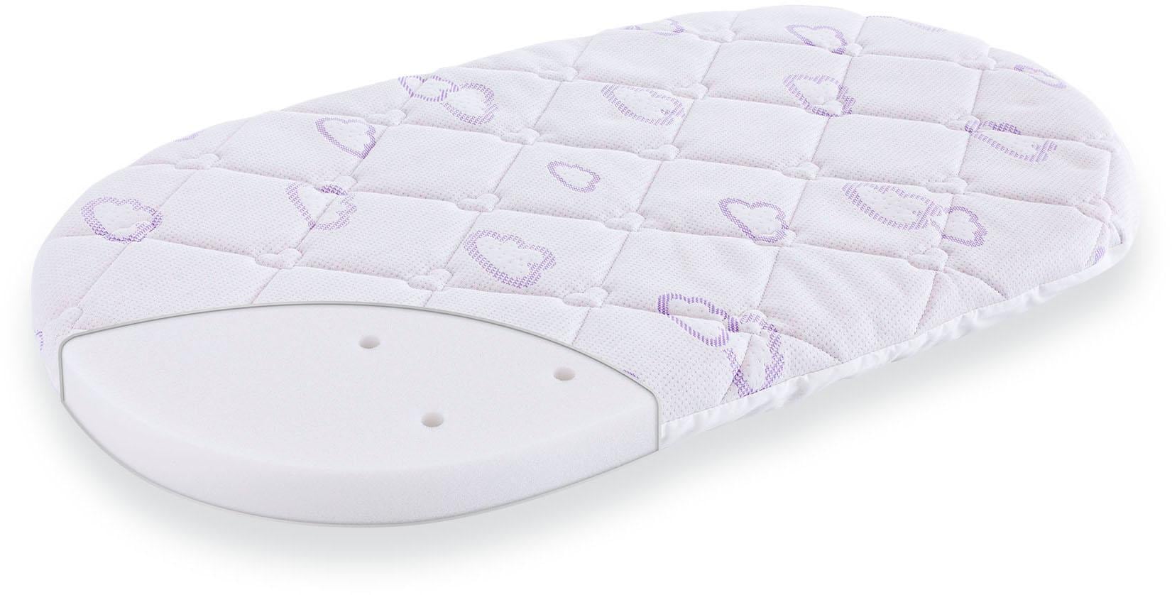 Babymatratze TRÄUMELAND "Kleine Matratze Sleepy", Kinder, Gr. 1 (0 kg - 65 kg), 5cm, Polyester Bezug, Material oben: Kunstfaser,Baumwolle Material unten: Kunstfaser,Baumwolle, B/L: 28cm x 73cm, 1 Stk., weiß, Bezug: 54% Polyester, 46% Baumwolle, Matratzen 
