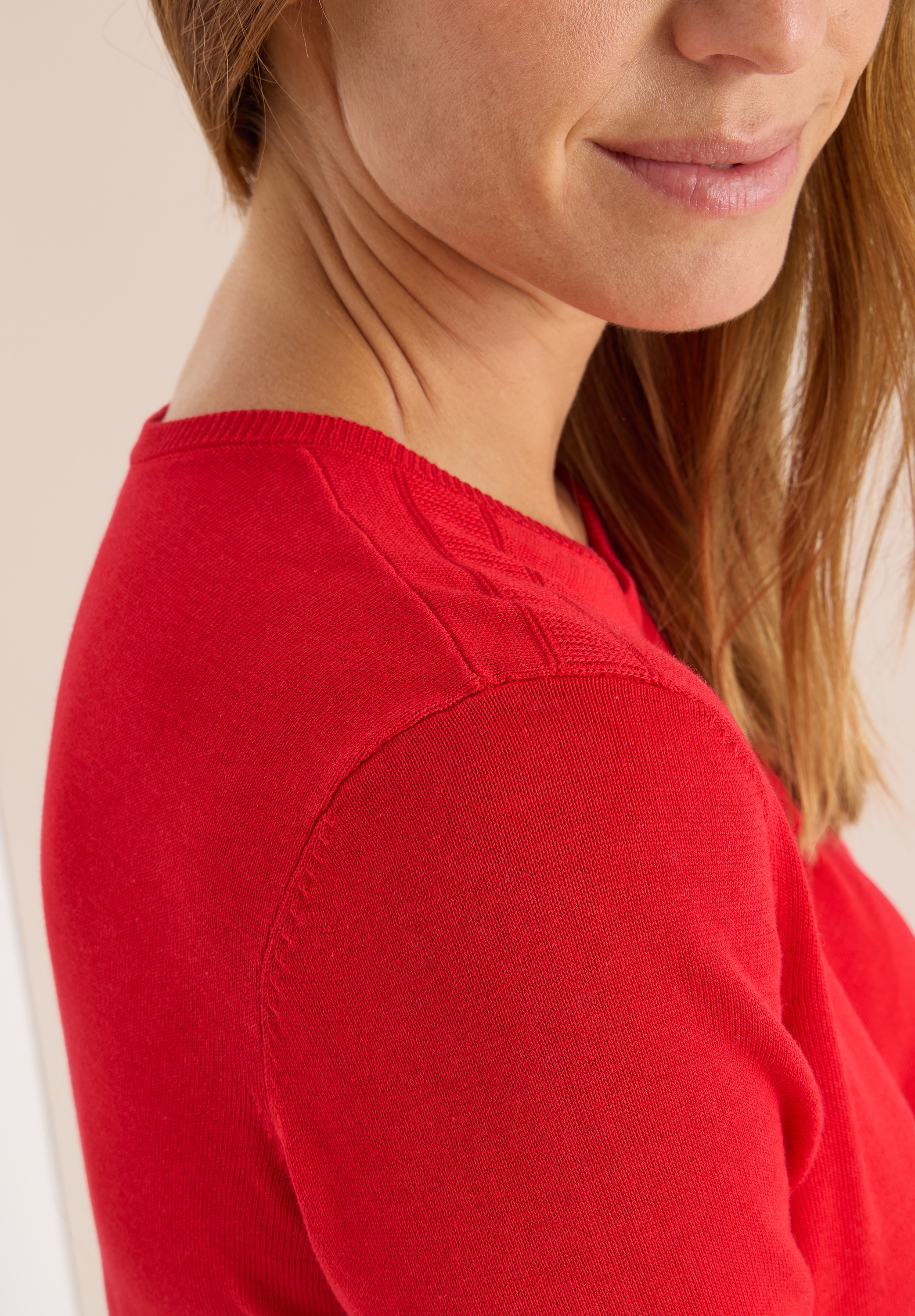Cecil Strickpullover, mit feinem Detail an der Schulter und Viskose-Anteil
