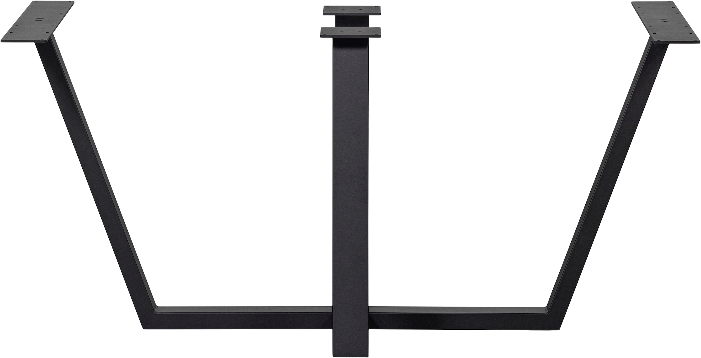 WOOOD Tischbein "Tablo Drenthe Metall mit Pulverbeschichtung B 147 x T 71 x H 73 cm" Tragkraft 150 kg, royales Kreuzgestell, einfach zu montieren