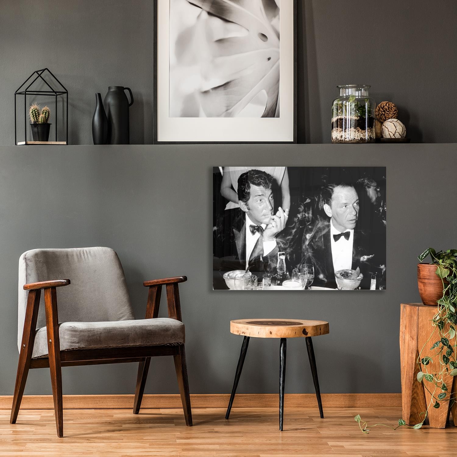 queence Acrylglasbild "Dean & Frank", Schwarz-Weiß-Mann-Zigarren-Stars-Film günstig online kaufen