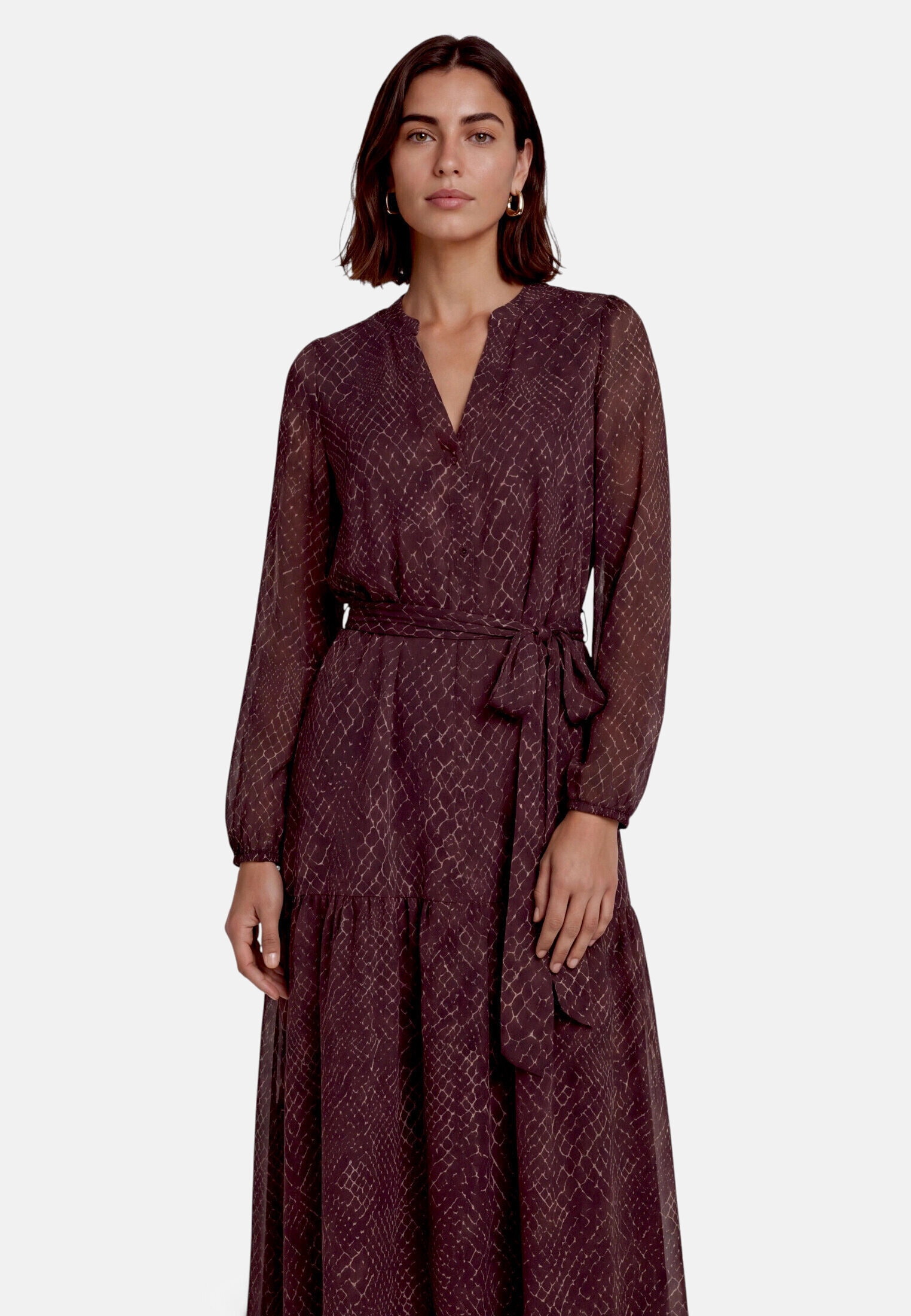 Zero Maxikleid »Damen mit Gürtel« Material
