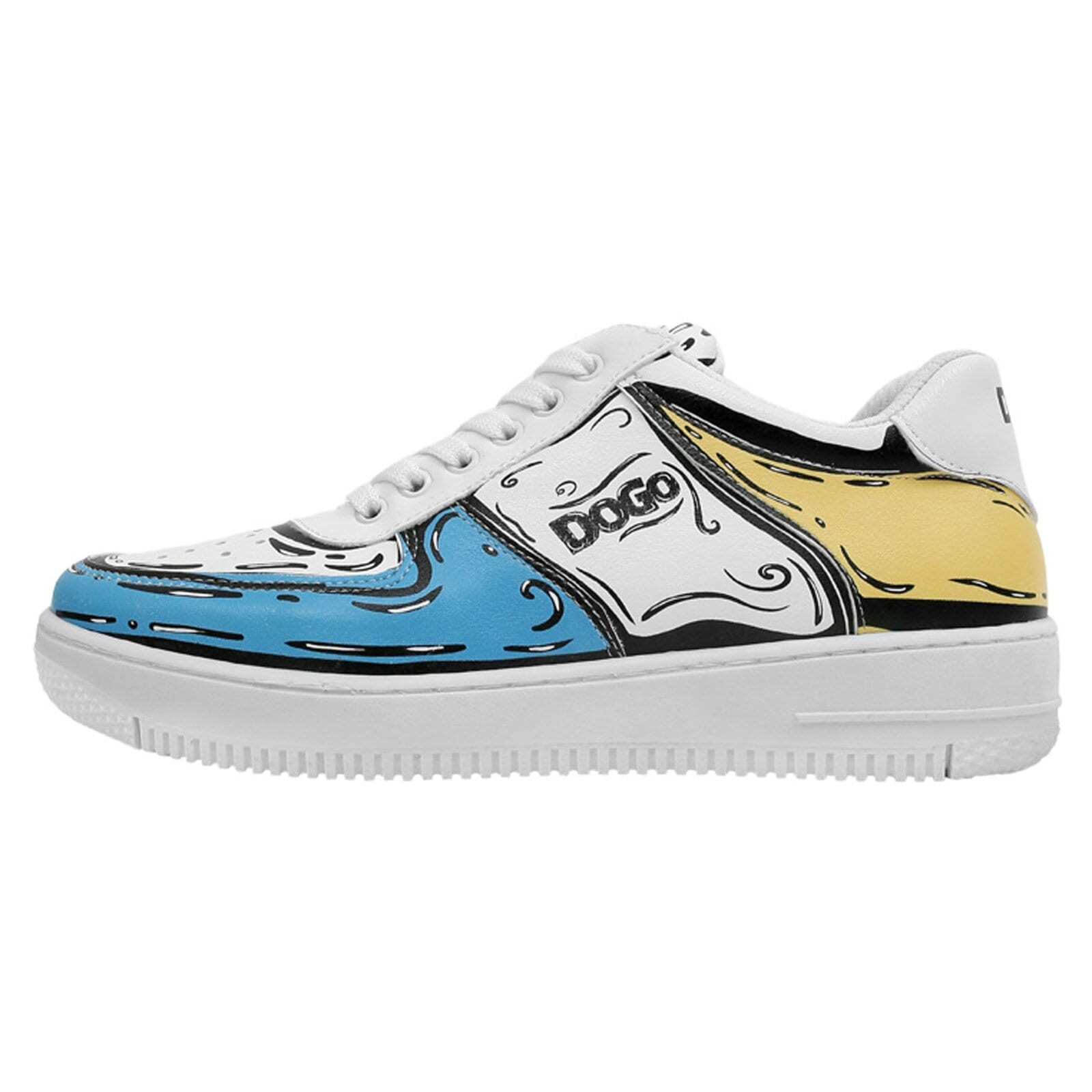 DOGO Sneaker "Dice Low-Top Sneaker Daisy Stripes Damen Sneaker, Dice Low-Top" Handgefertigt