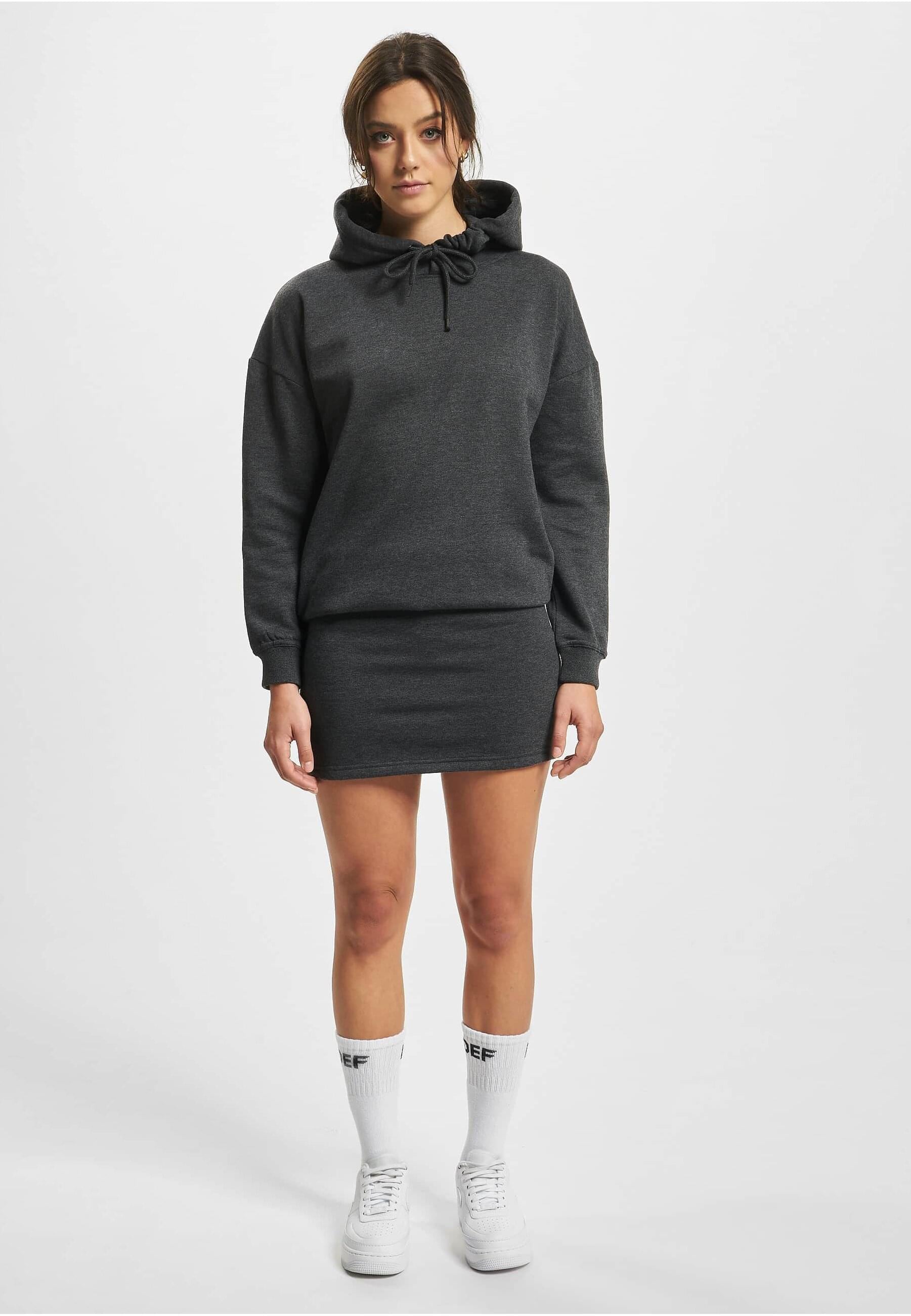 DEF Longpullover »DEF Damen DEF Cropped Hoody Dress Beige«, (1 tlg.)