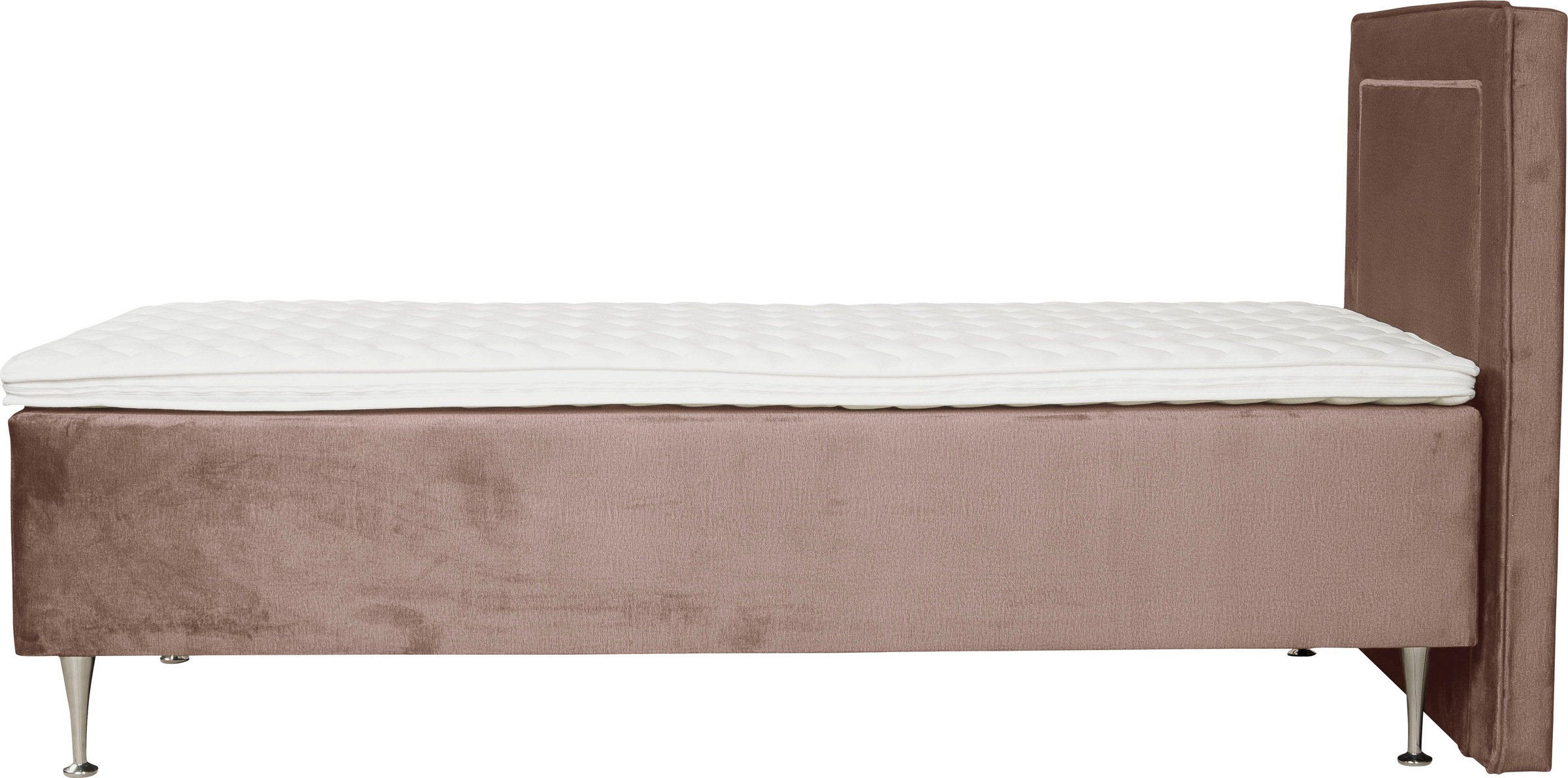 Boxspringbett HOME AFFAIRE "Hacer", lila, B:91cm L:208cm, 100% Polyester, Komplettbetten, Boxspringbett, Topper, H2 oder H3 und in Breiten 70,80,90,120,140,160,180 wählbar 3