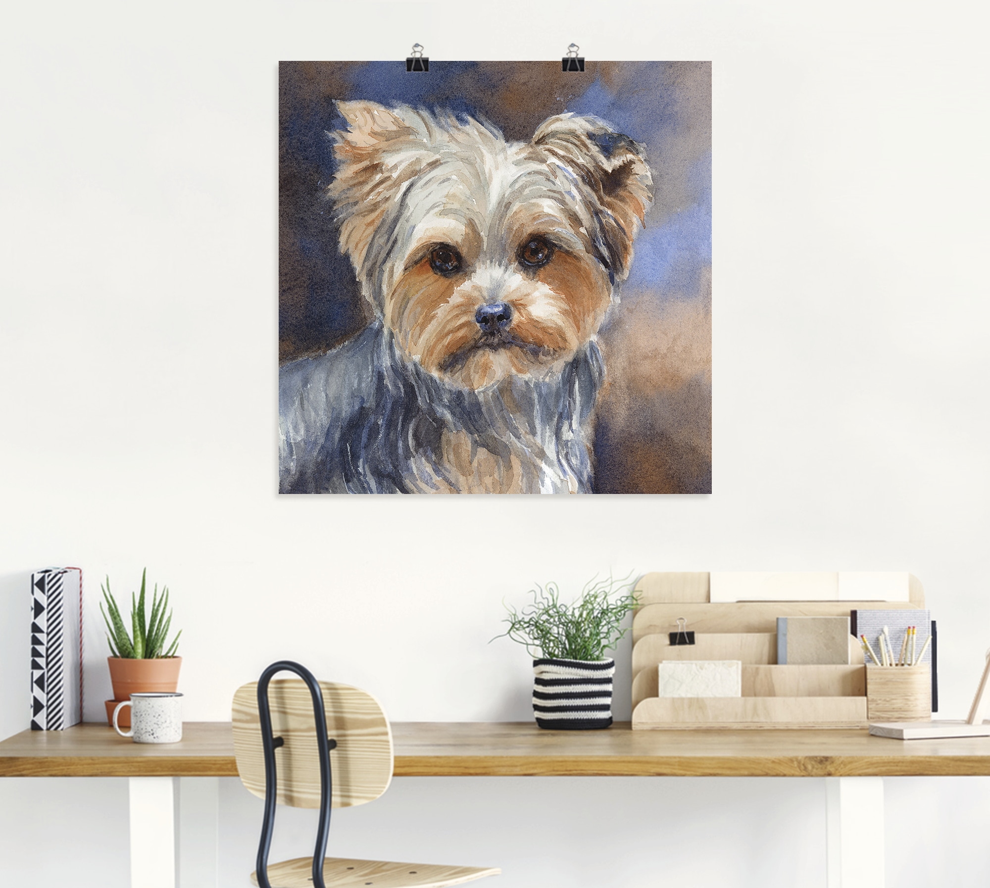 Artland Wandbild »Sadie Belle Yorkshire Terrier«, Haustiere, (1 St.), als Leinwandbild, Poster, Wandaufkleber in verschied. Größen