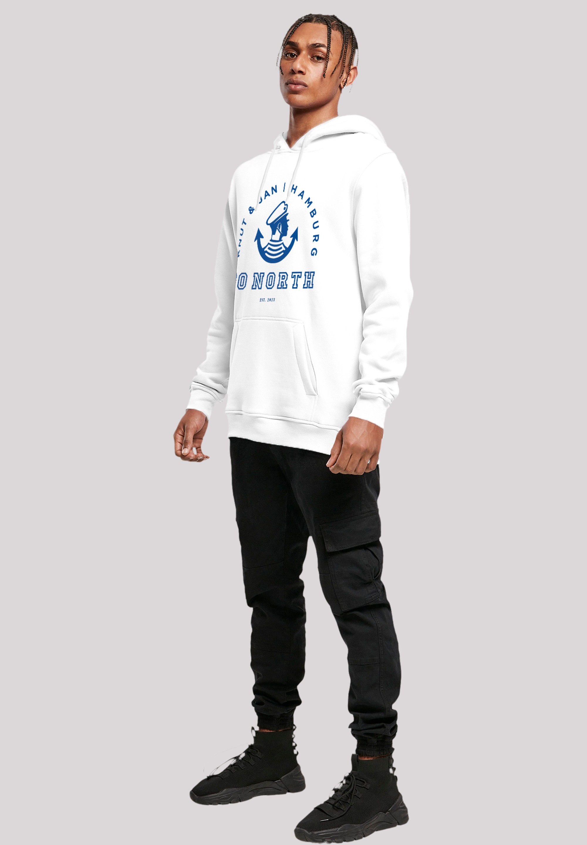 F4NT4STIC Kapuzenpullover »Go North Logo«, Print