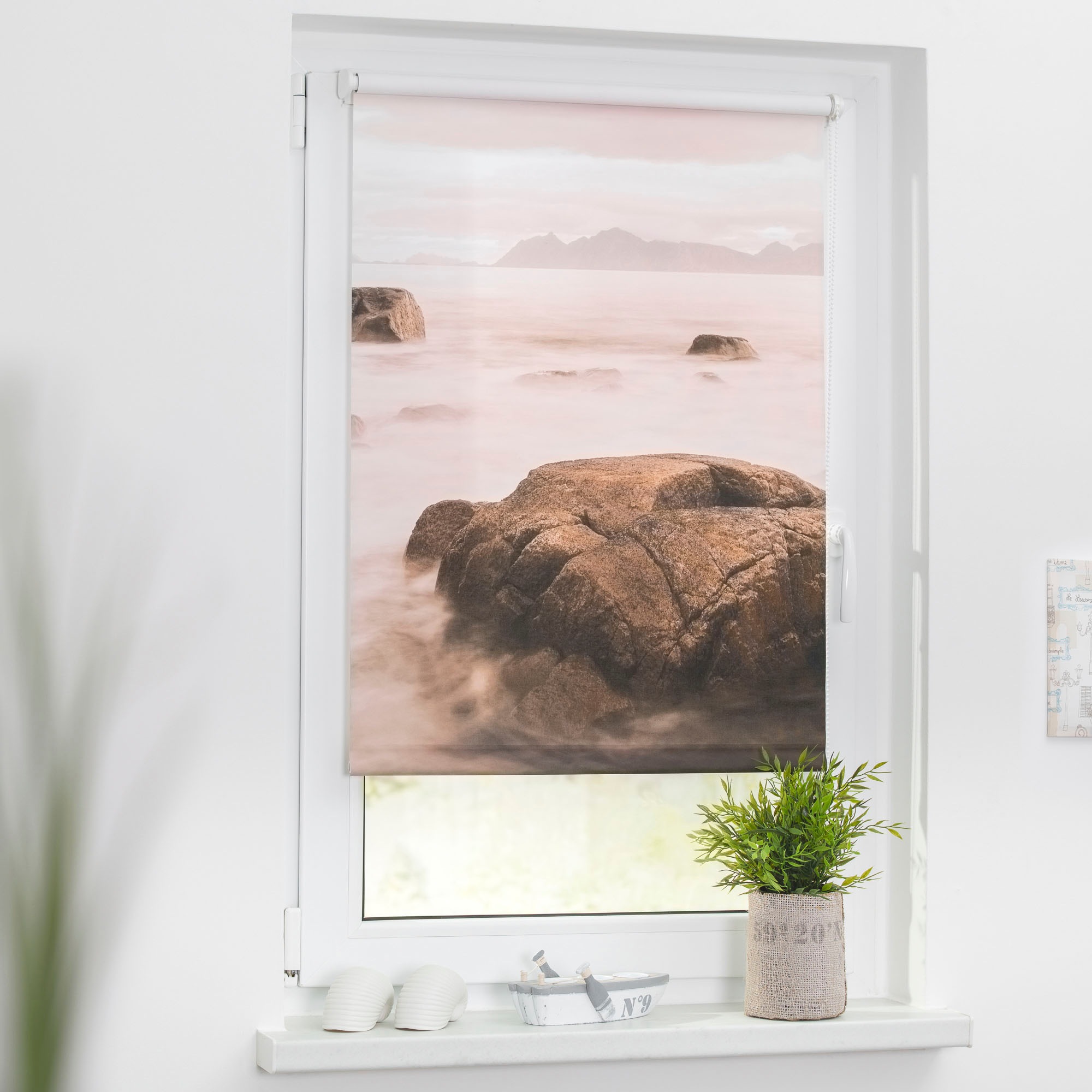 LICHTBLICK ORIGINAL Seitenzugrollo "Klemmfix Motiv Stone" Lichtschutz ohne günstig online kaufen