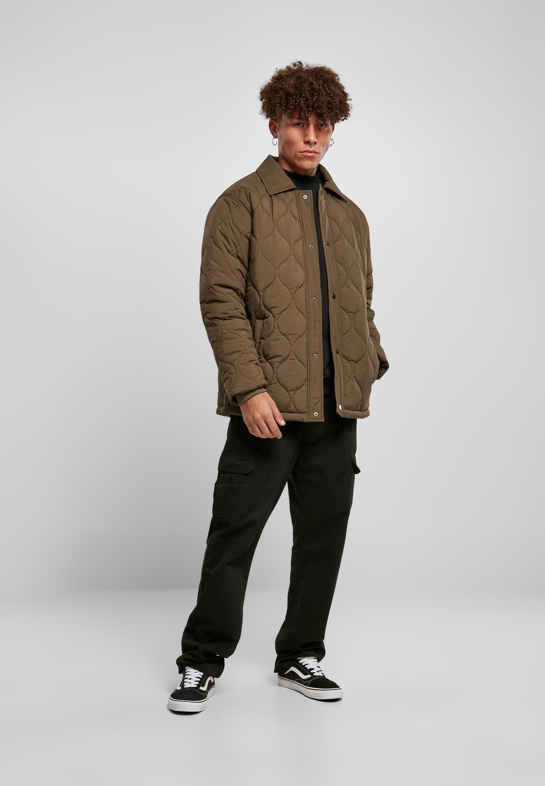 URBAN CLASSICS Allwetterjacke »Urban Classics Herren Quilted Coach Jacket«, (1 St.), ohne Kapuze