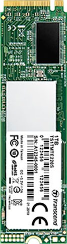 TRANSCEND interne SSD "MTE220S PCIe SSD 1TB", 1 TB, Schreibgeschwindigkeitmaximal 3200 MB/s Lesegeschwindigkeitmaximal 3500 MB/s, grün, Festplatten