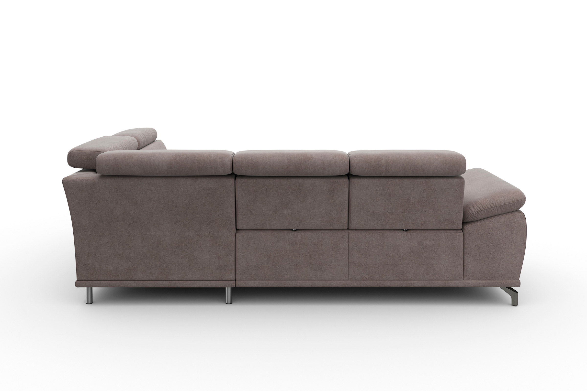 sit&more Ecksofa »Cabrio L-Form, mit Sitztiefenverstellung, Arm- und Kopfteilverstellung«, 3 Nierenkissen, Federkern, optional Bettfunktion und Stauraum