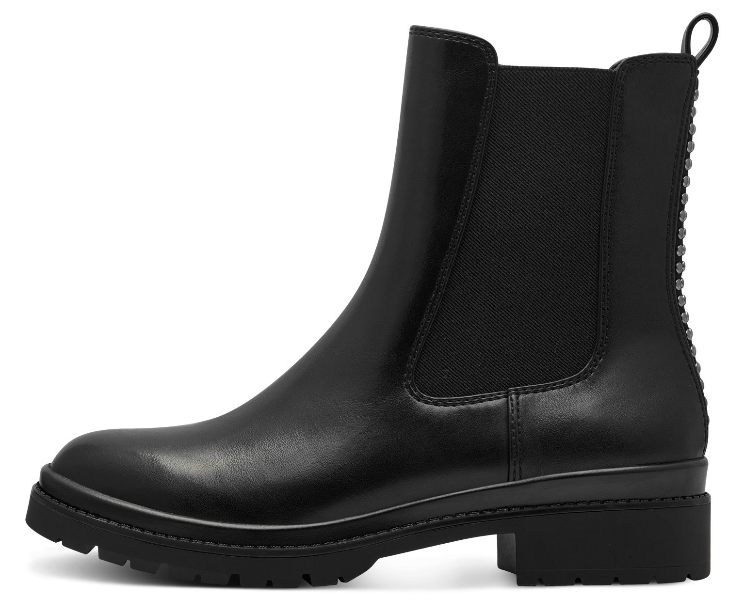 Tamaris Chelseaboots, Blockabsatz, Businessschuh, Stiefelette mit bequemem Stretcheinsatz