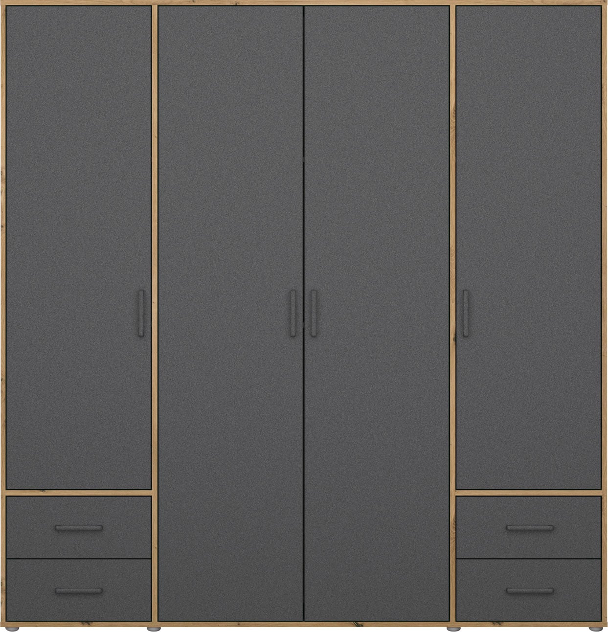 rauch Drehtürenschrank »Voyager, Kleiderschrank mit Außenschubkästen, Garderobe«, (in 3 verschiedenen Ausstattungen BASIC/CLASSIC/PREMIUM), Made in Germany
