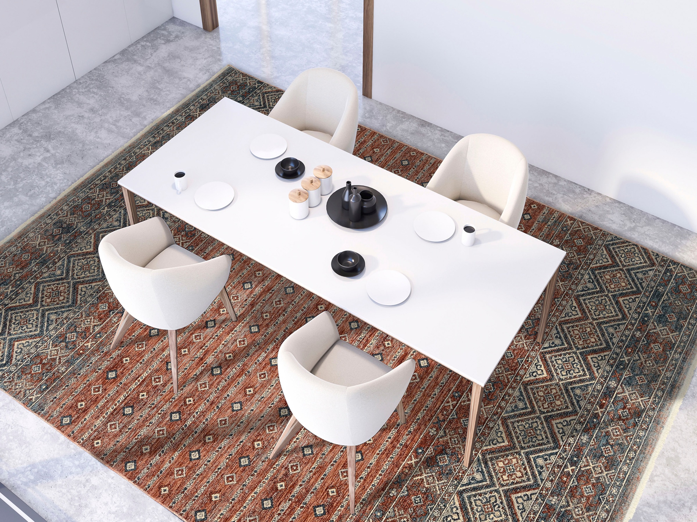 OCI DIE TEPPICHMARKE Teppich »GRAND FASHION 13«, rechteckig, 5 mm Höhe, Vintage Optik, feine Fransen, Wohnzimmer