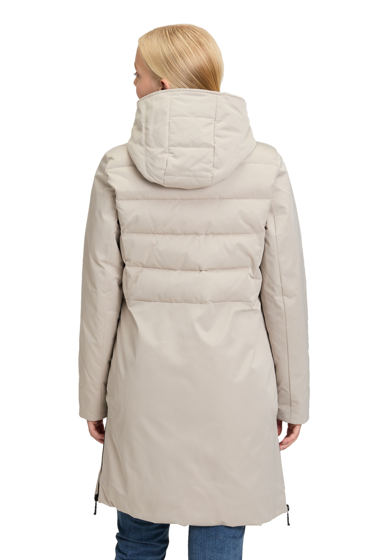 Amber & June Winterjacke »Amber & June Damen Winterjacke Kunstdaune«, mit Kapuze