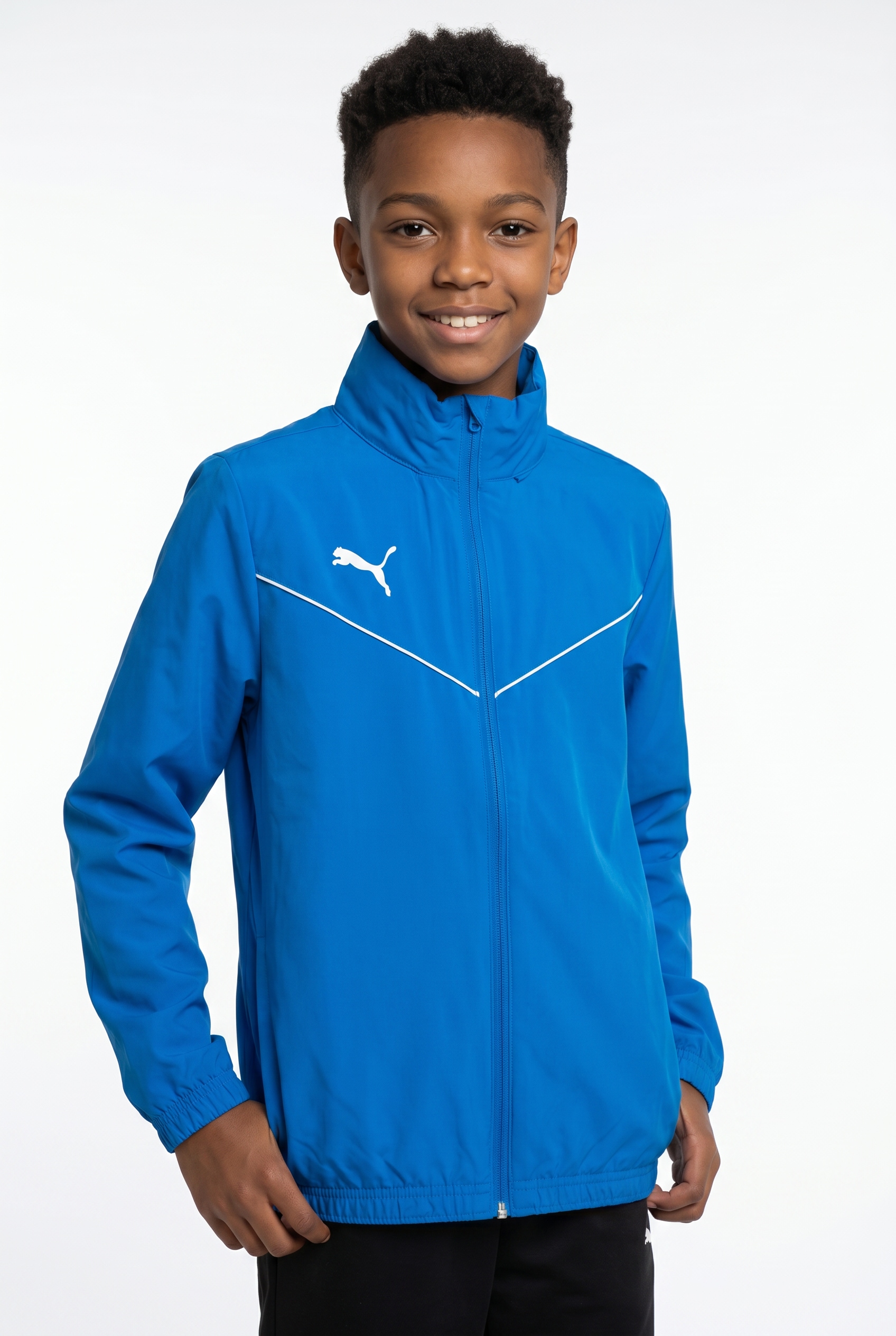 PUMA Windbreaker "TEAMRISE ALL WEATHER JKT JR" mit Kapuze sportlicher Stil, mit Kapuze, mit Reißverschlusstasche, Regular Fit