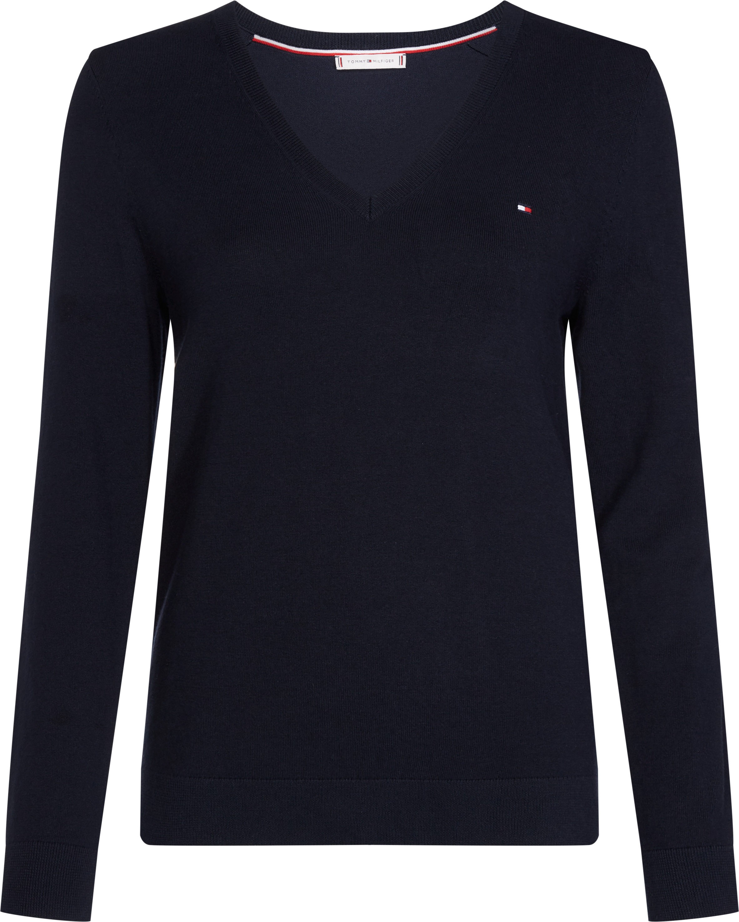 Tommy Hilfiger Polo à Manches Longues Stitch V-n Desert Sky XS Femme 6