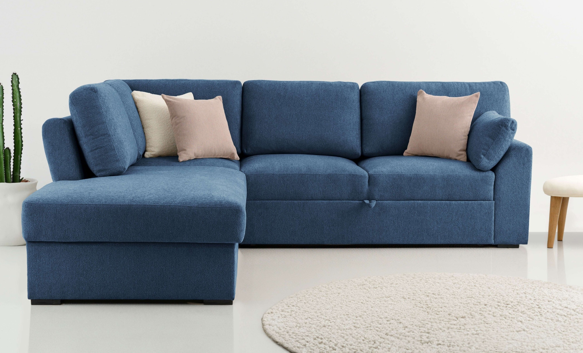 OTTO home Ecksofa "Citry" Breite 242 cm, Chenille, Bettfunktion, Bettkasten, L-Form