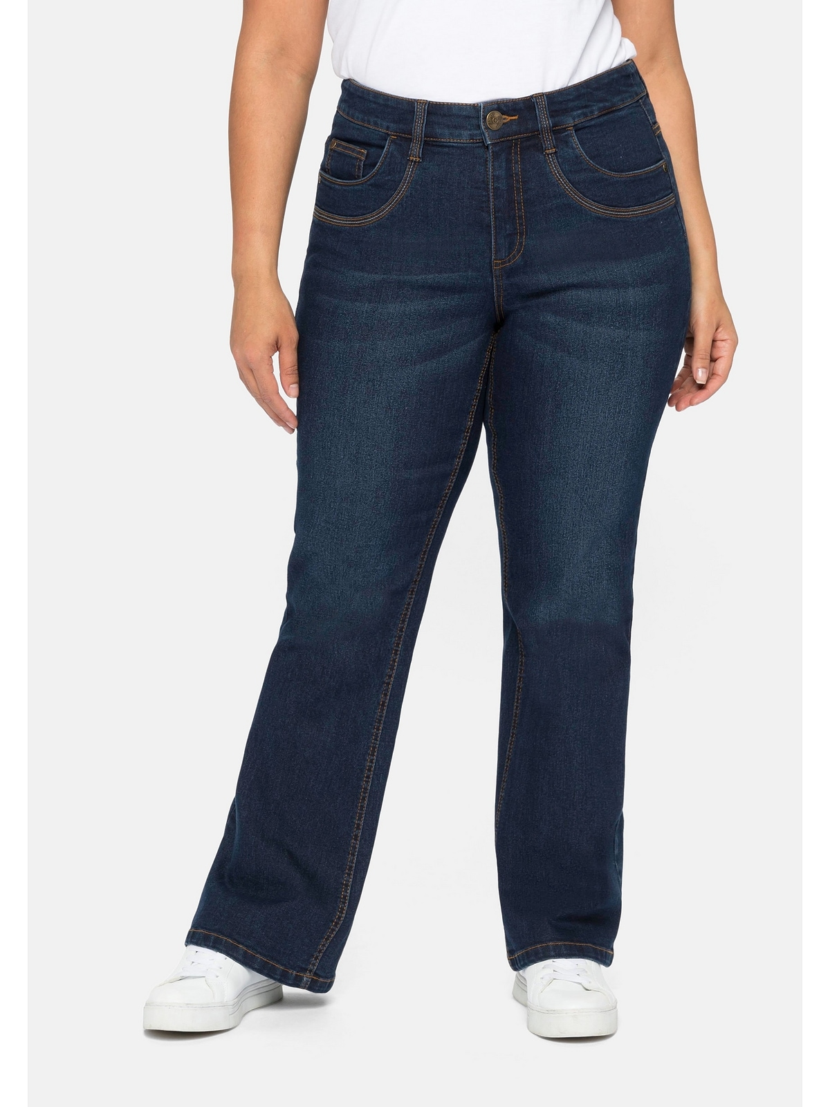 Sheego Bootcut-Jeans »Große Größen«, mit Bund | kaufen BAUR verstellbarem