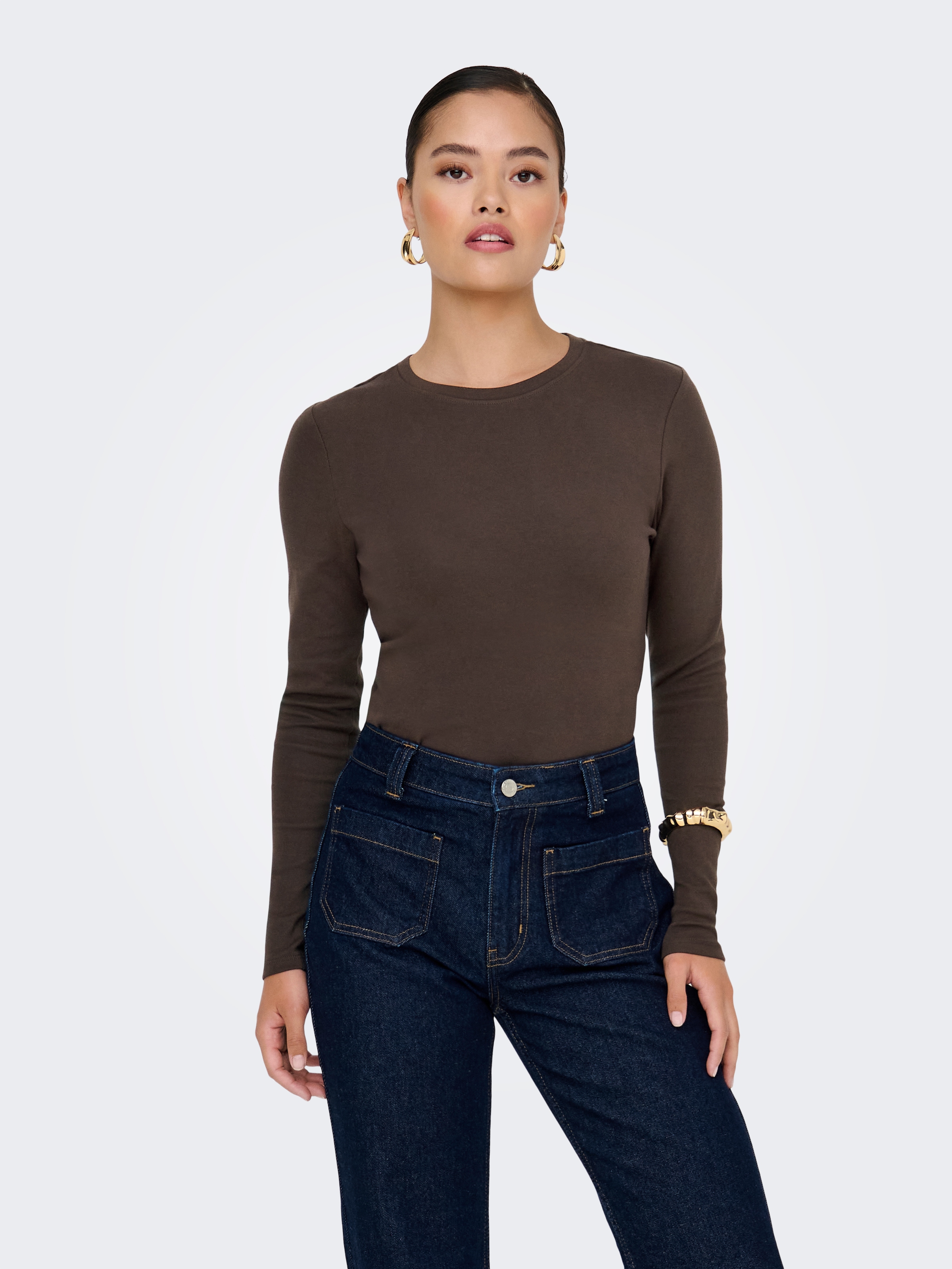 ONLY Langarmshirt "ONLRILEY O-NECK L/S TOP JRS" günstig online kaufen
