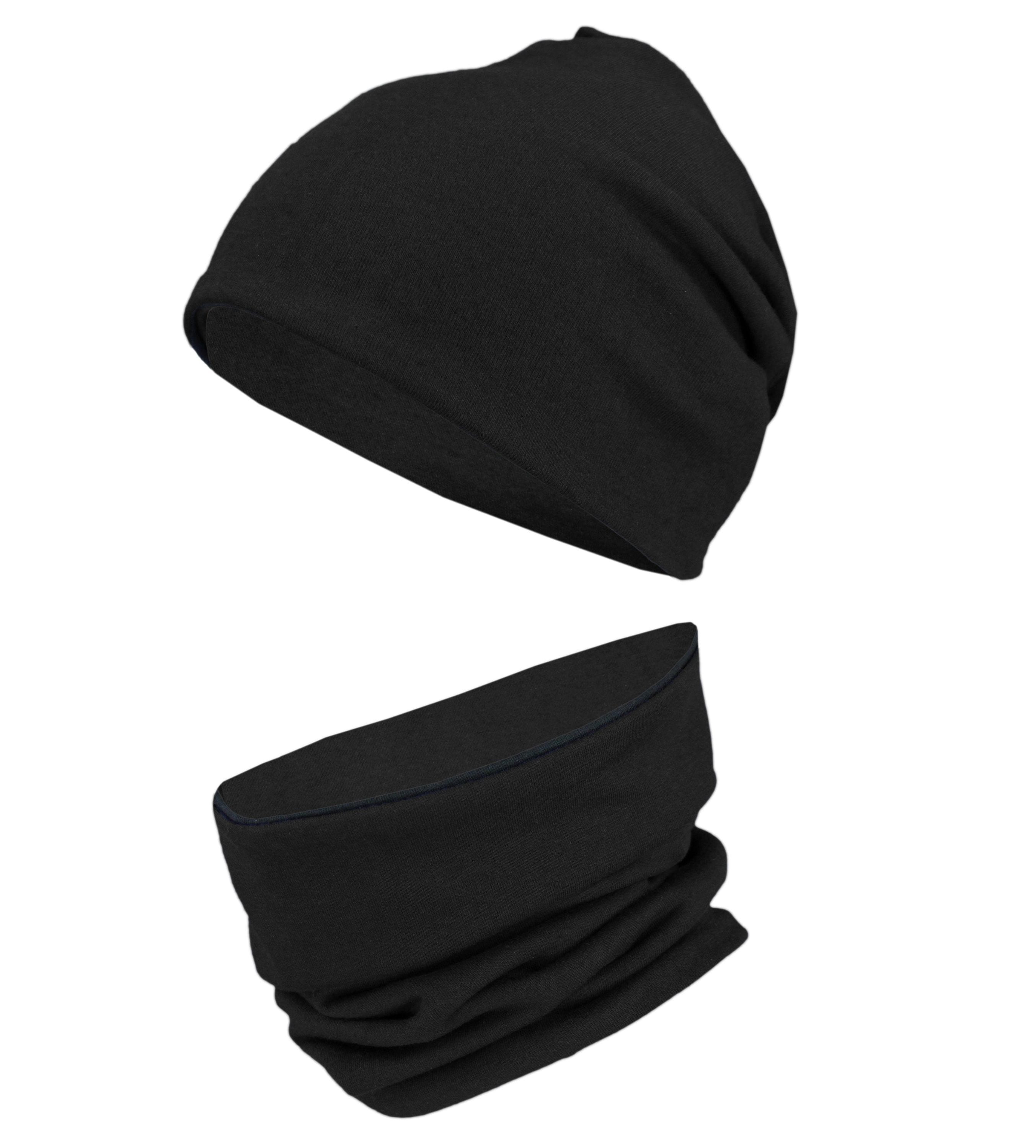 TupTam Beanie "Mütze Unisex Kinder Beanie Mütze Schlauchschal Set"