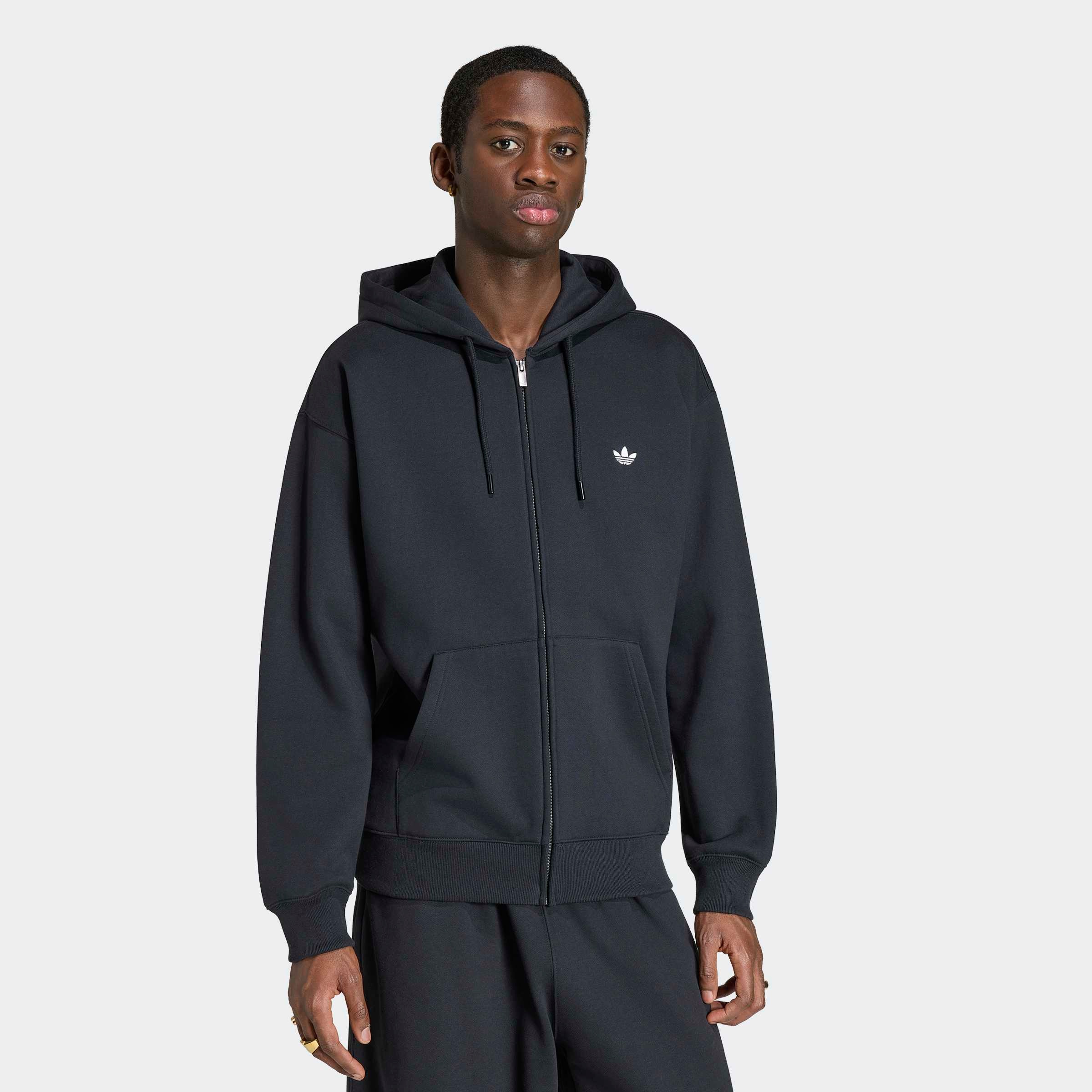 adidas Originals Kapuzensweatshirt »TREFOIL ESSENTIALS HOODIE, LOCKER GESCHNITTEN, MIT DURCHGEHENDEM REISS«, mit Kordel, in normaler Länge
