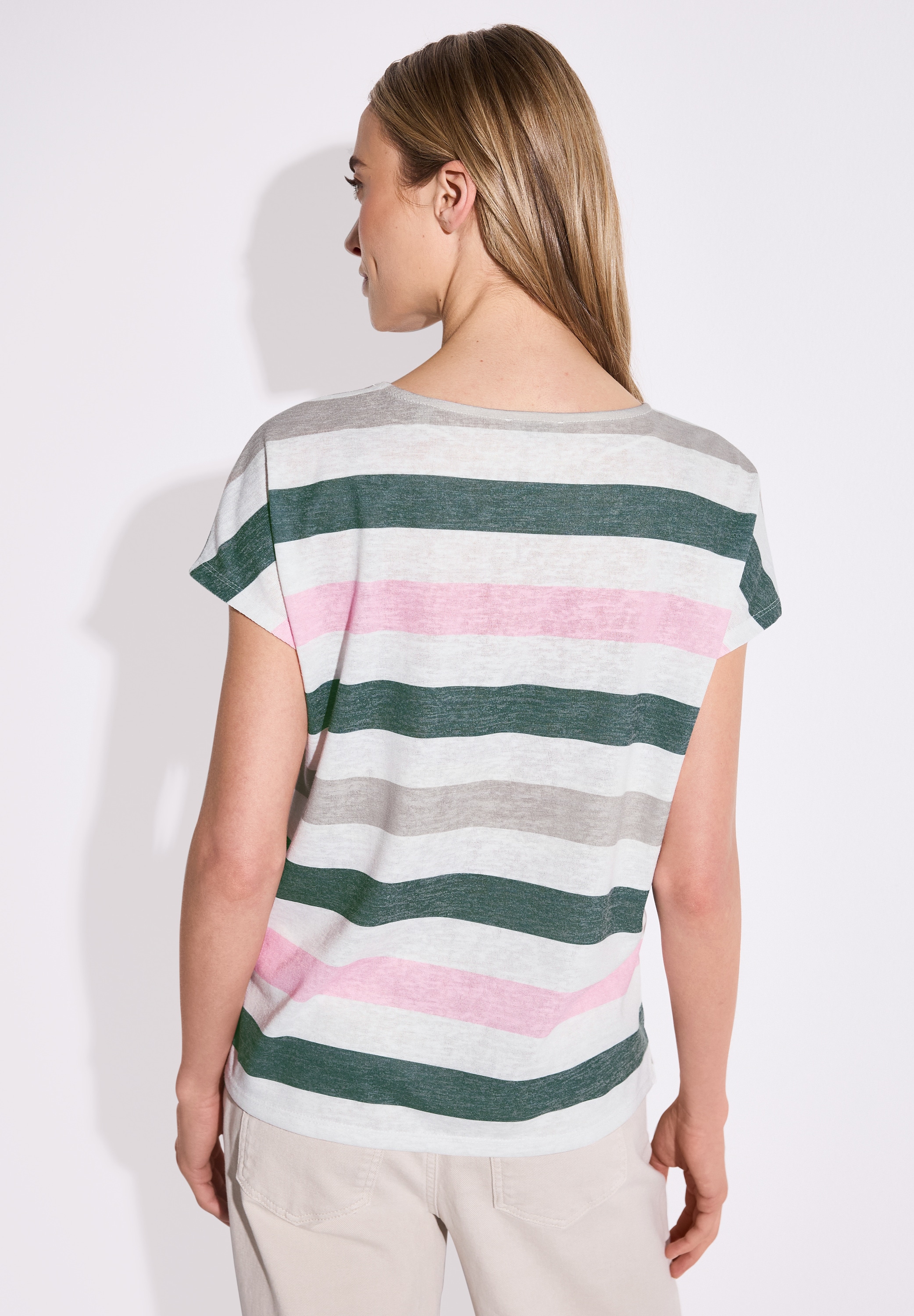 STREET ONE Shirttop, mit Streifen Muster