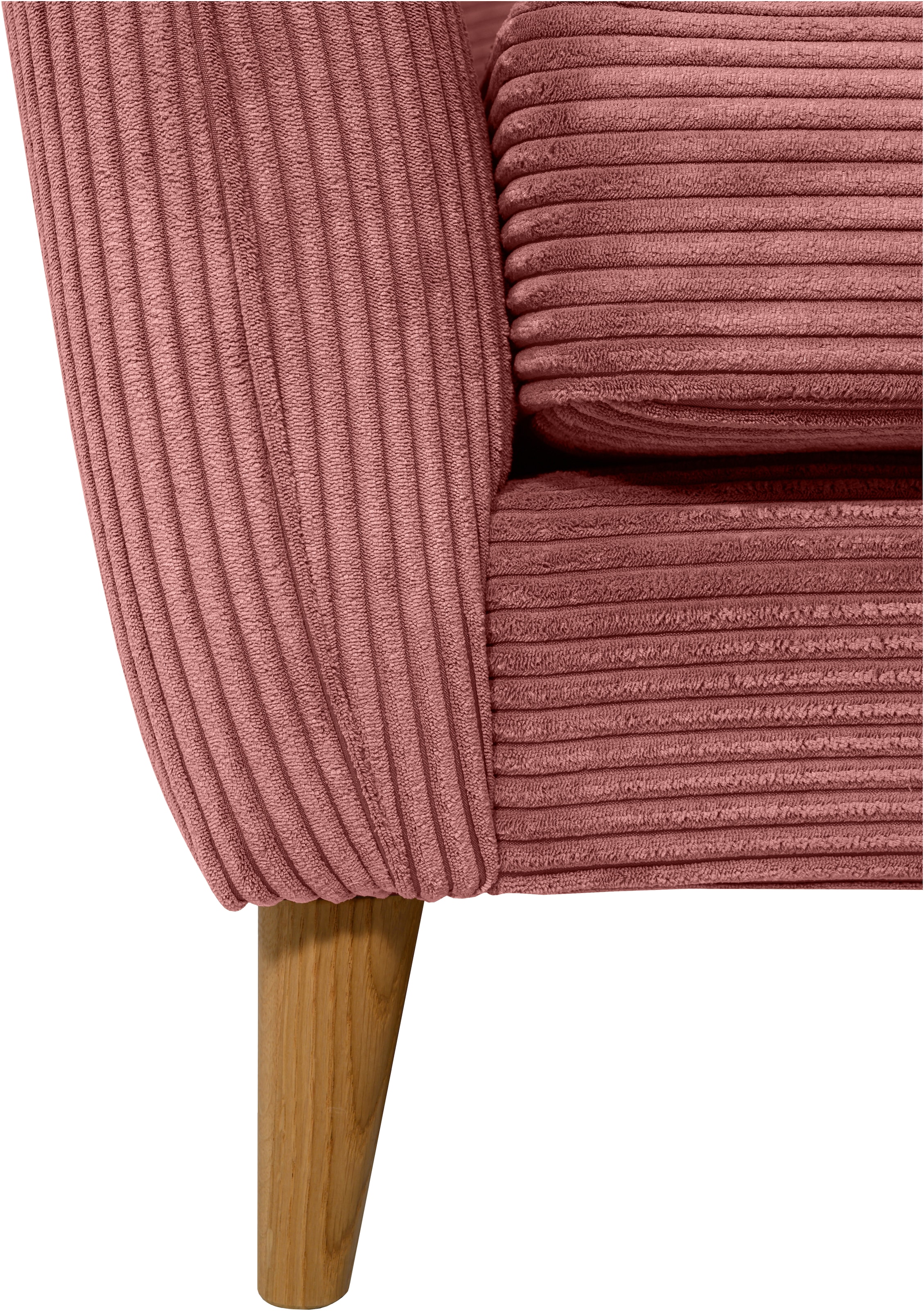 Home affaire 3-Sitzer »MARSEILLE Sofa 206 cm«, mit Massivholzbeinen aus Eiche, verschiedene Bezüge und Farbvarianten
