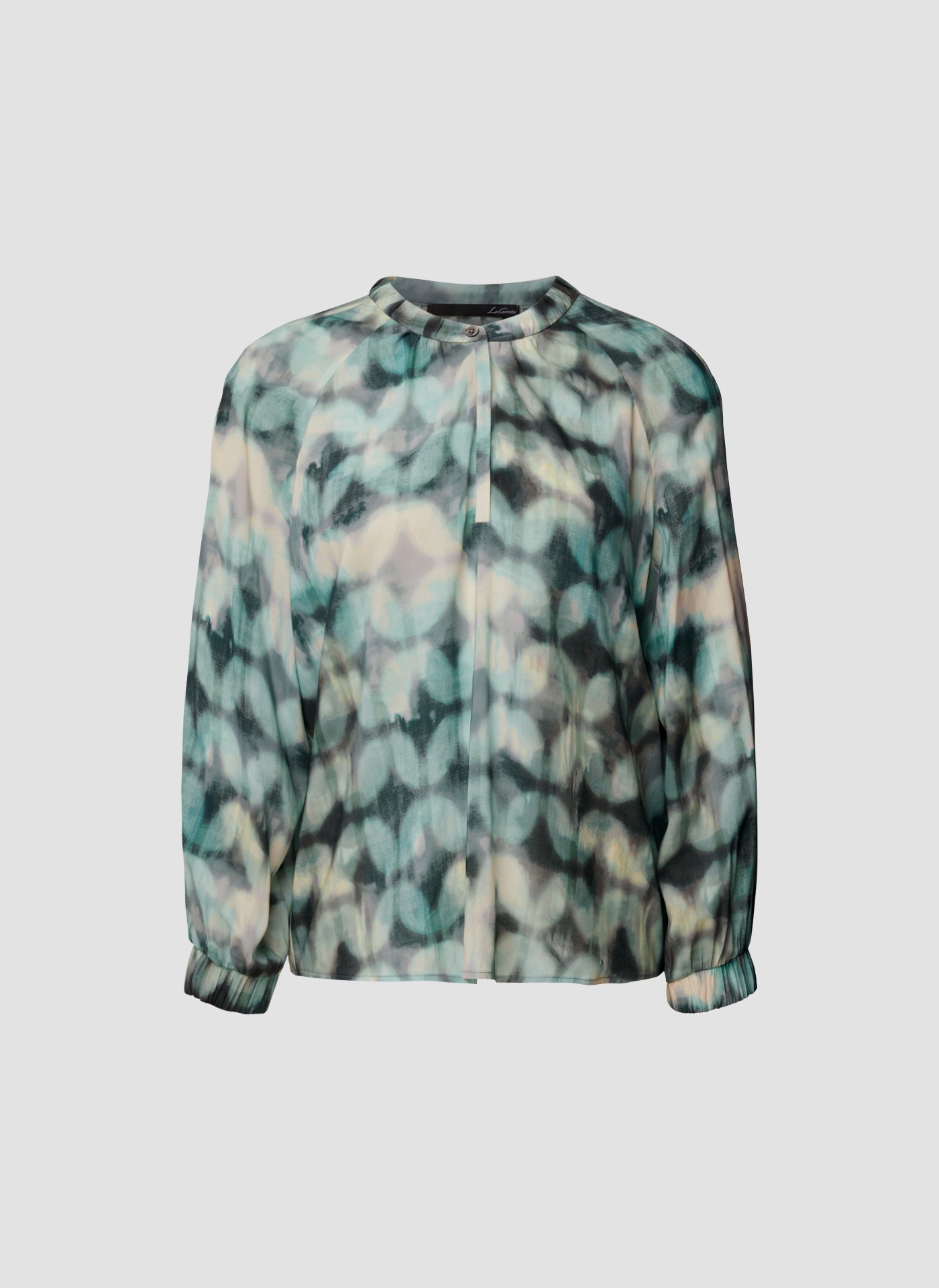 LeComte Klassische Bluse »LeComte Elegante Bluse mit Aquarell-Design und Schlitzdetail«