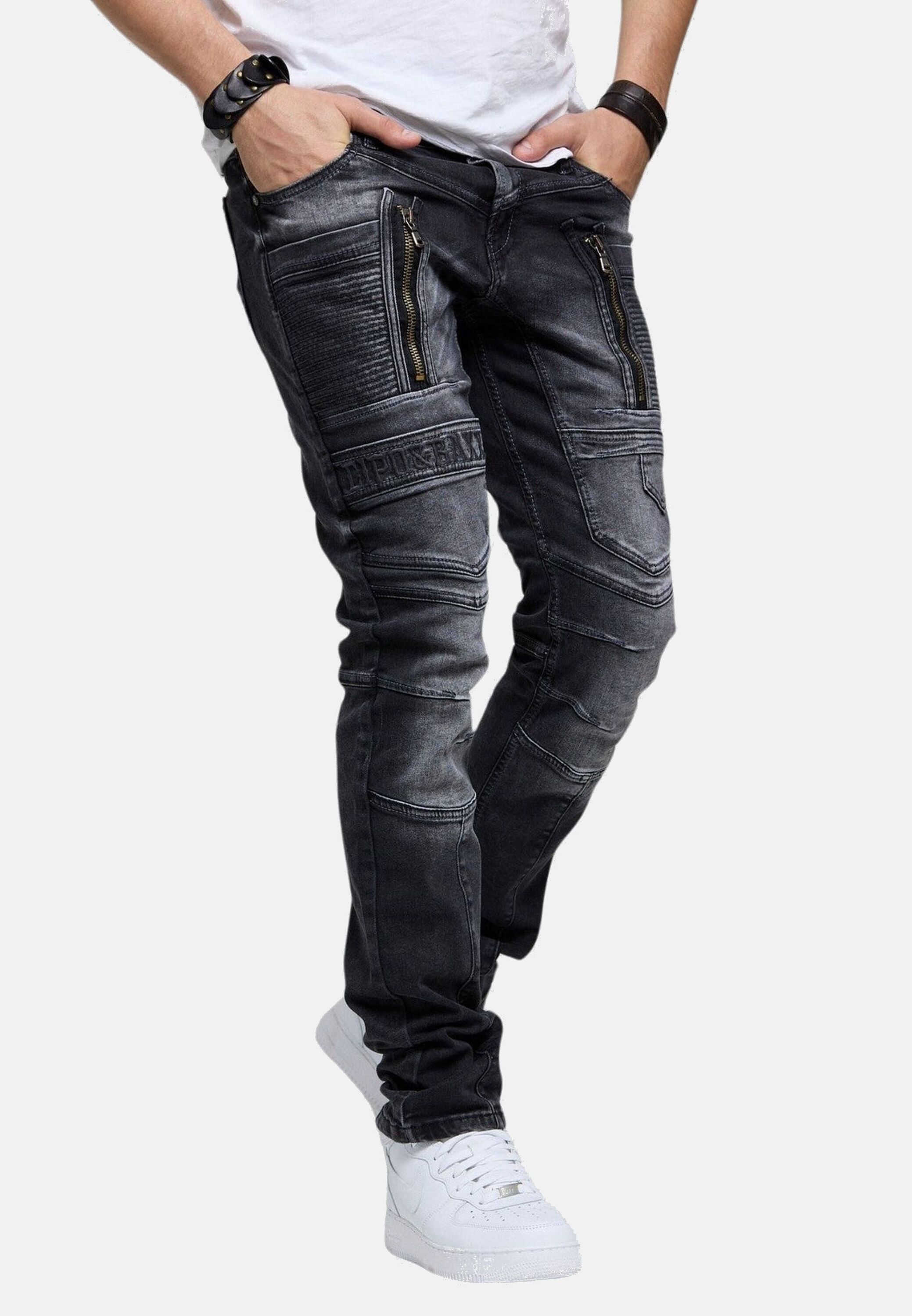 Cipo & Baxx 5-Pocket-Jeans "CD844" Jeans im Used-Look
