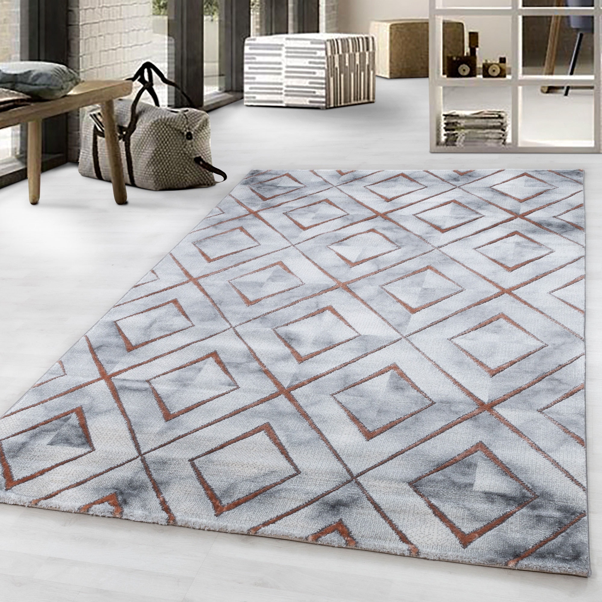Ayyildiz Teppiche Teppich "NAXOS 3811" rechteckig 12 Höhe Wohnzimmer günstig online kaufen