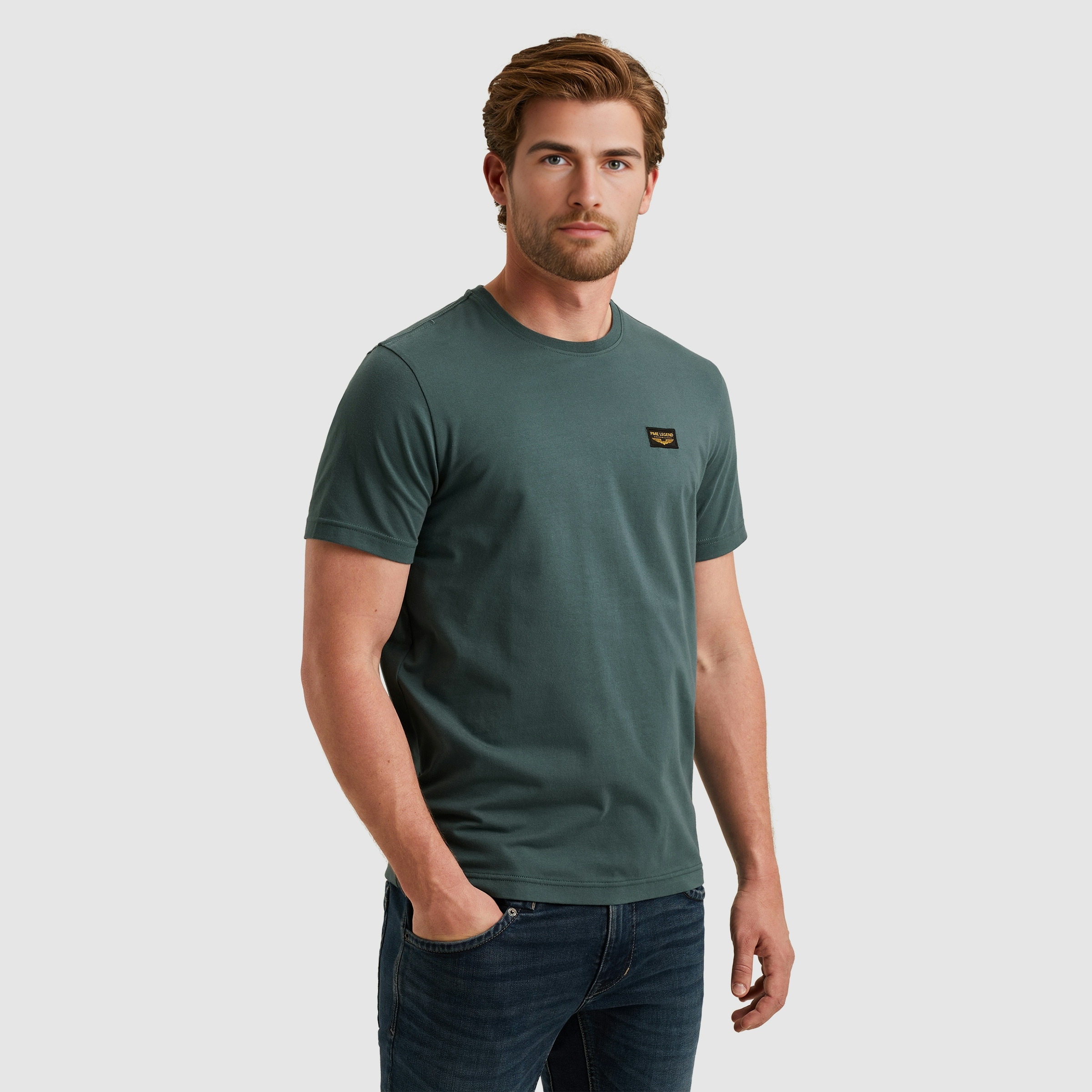 PME Legend Herren Rundhals T-Shirt SHORT SLEEVE R-NECK AMERICAN CLASSIC - R günstig online kaufen