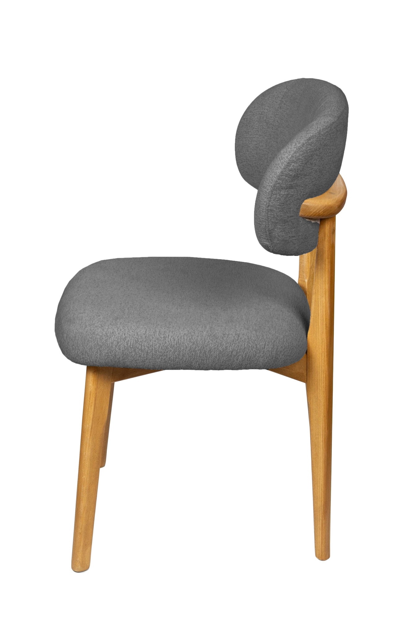 Home affaire Esszimmerstuhl »Nomo Polsterstuhl, Küchenstuhl, 4-Fußstuhl« () 2 Stk.Chenille, Massivholzbeine, Retro