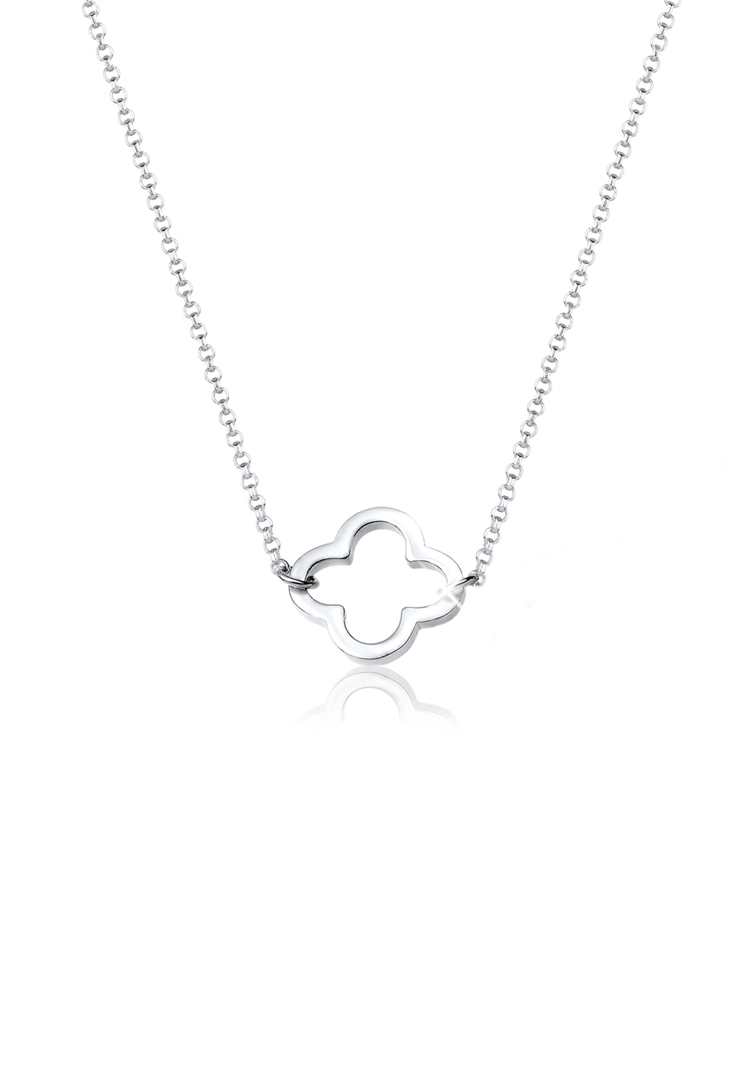 Elli Kette mit Anhänger »Halskette Kleeblatt Glücksbringer Filigran Trend 925 Sterling Silber«