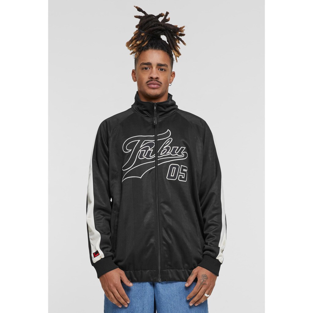 Fubu Trainingsjacke »Fubu Herren FM223-017-2 FUBU Varsity Striped Track Jacket«, (1 St.), ohne Kapuze