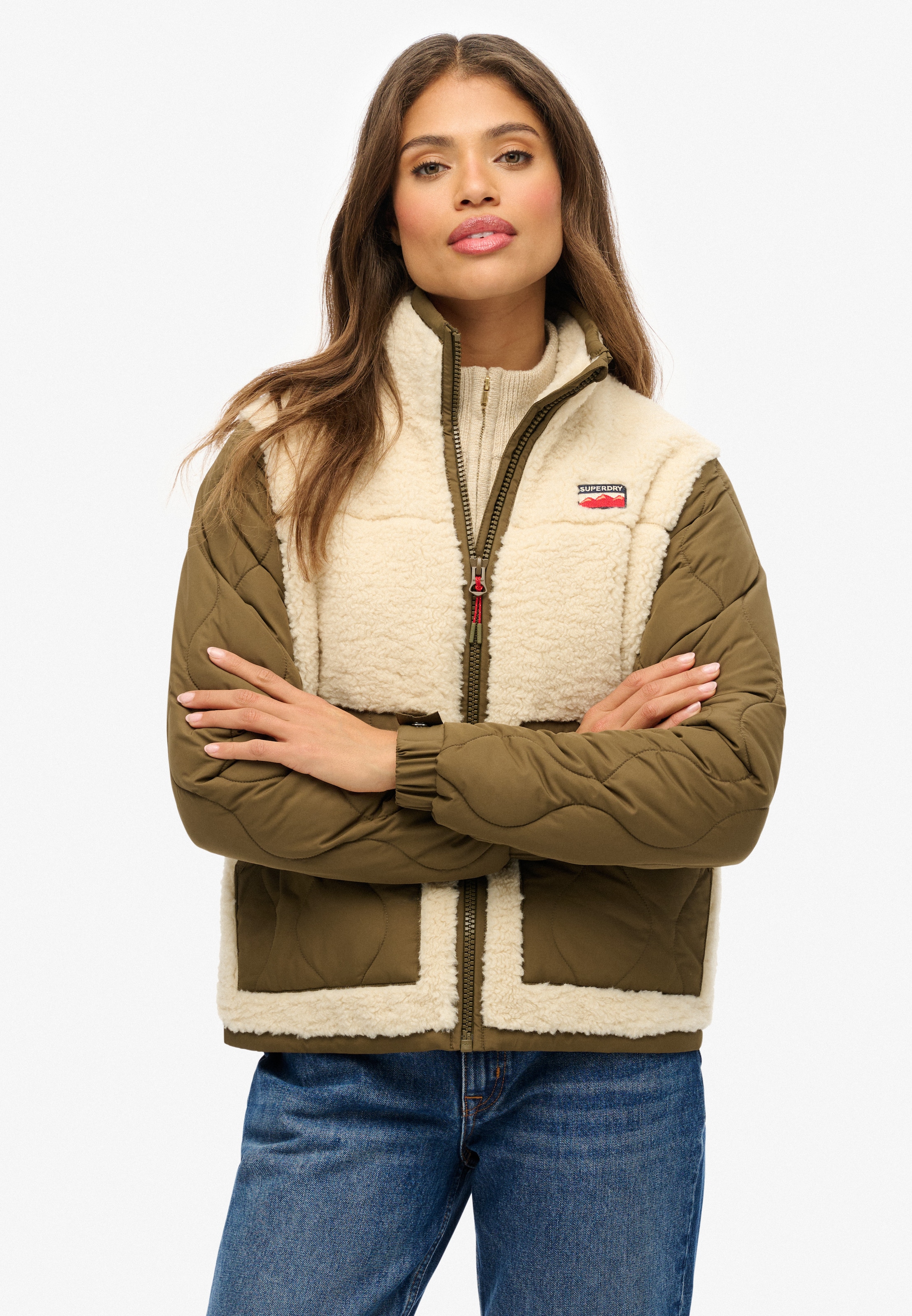 Superdry Parka "FLEECE HYBRID JACKET" günstig online kaufen