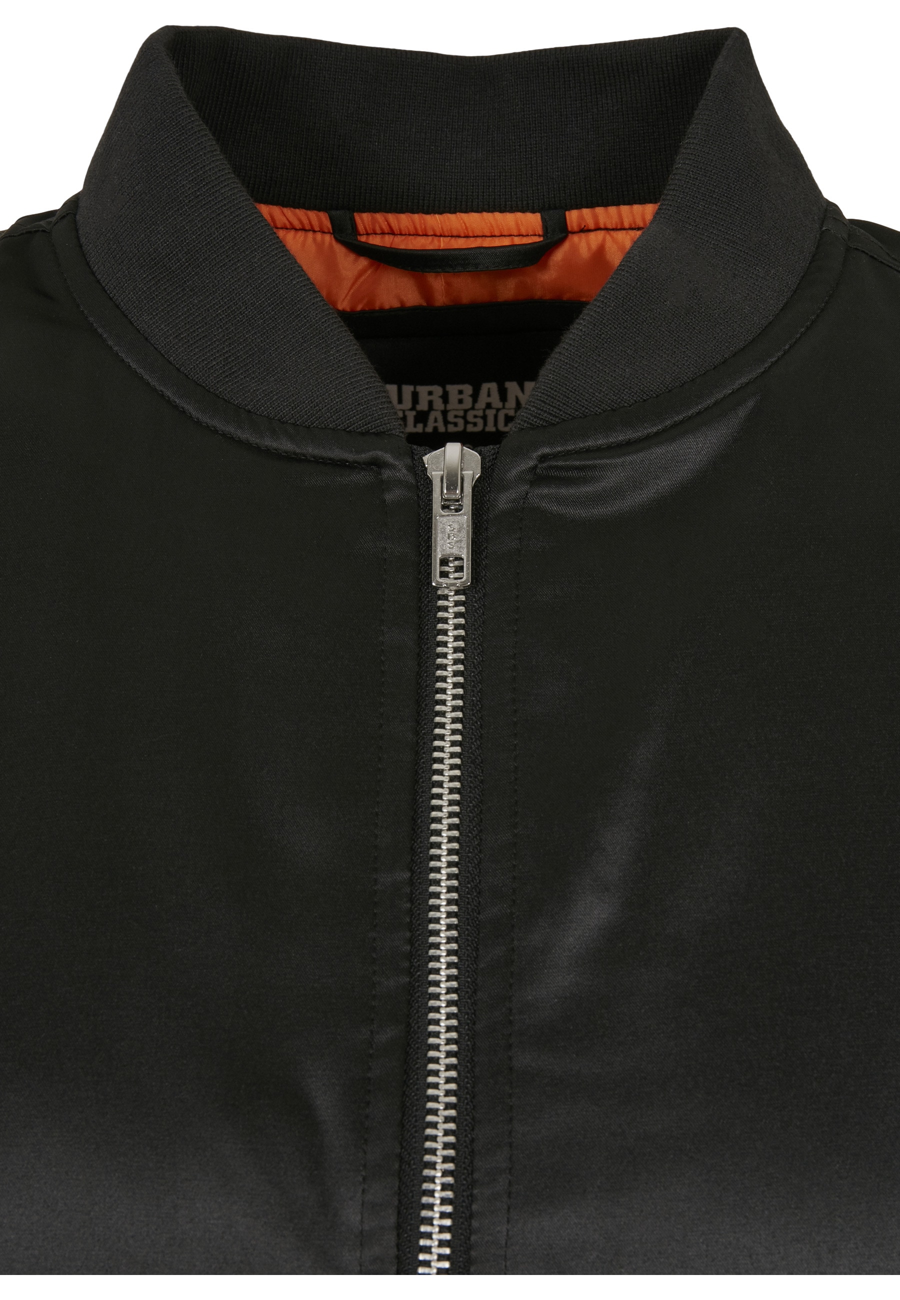 URBAN CLASSICS Anorak »Urban Classics Damen Ladies Oversized Satin Bomber Jacket« 1 Stk. tlg. ohne Kapuze