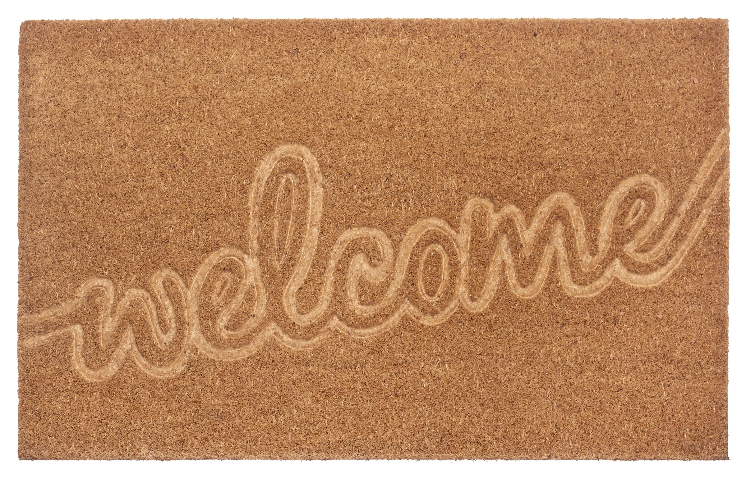 HANSE Home Fußmatte "Welcome, Türmatte" rechteckig 15 mm Höhe Kokos, Schmut günstig online kaufen