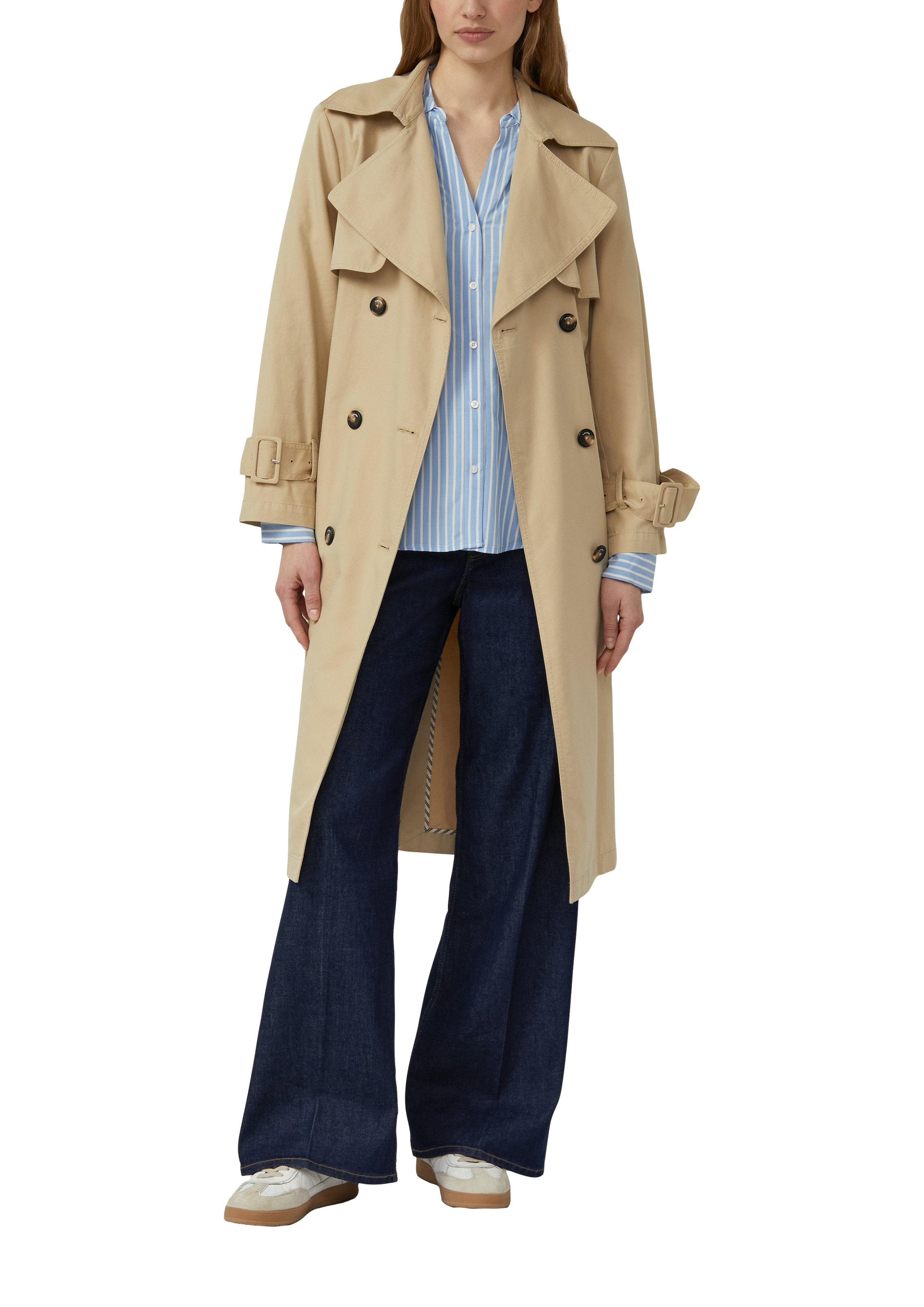 s.Oliver Langarmbluse im Streifen-Design und aus Viskose