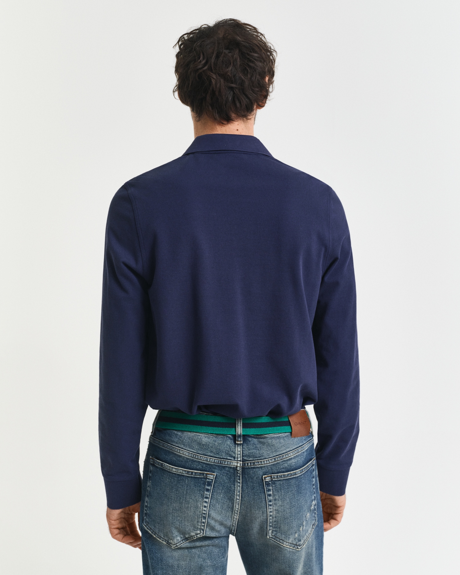 Gant Poloshirt »REG SHIELD LS PIQUE RUGGER« mit Logotickerei auf der Brust