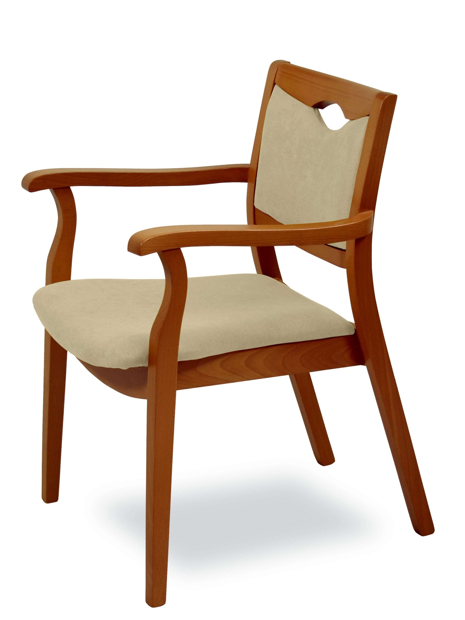 Home affaire Armlehnstuhl "London, Stuhl, Komfortsessel, 3 Gestellfarben, Made in Italy" () 1 Stk.Extra-komfortabel, ergonomisch, fleckenabweisendes Gewebe, Massivholz