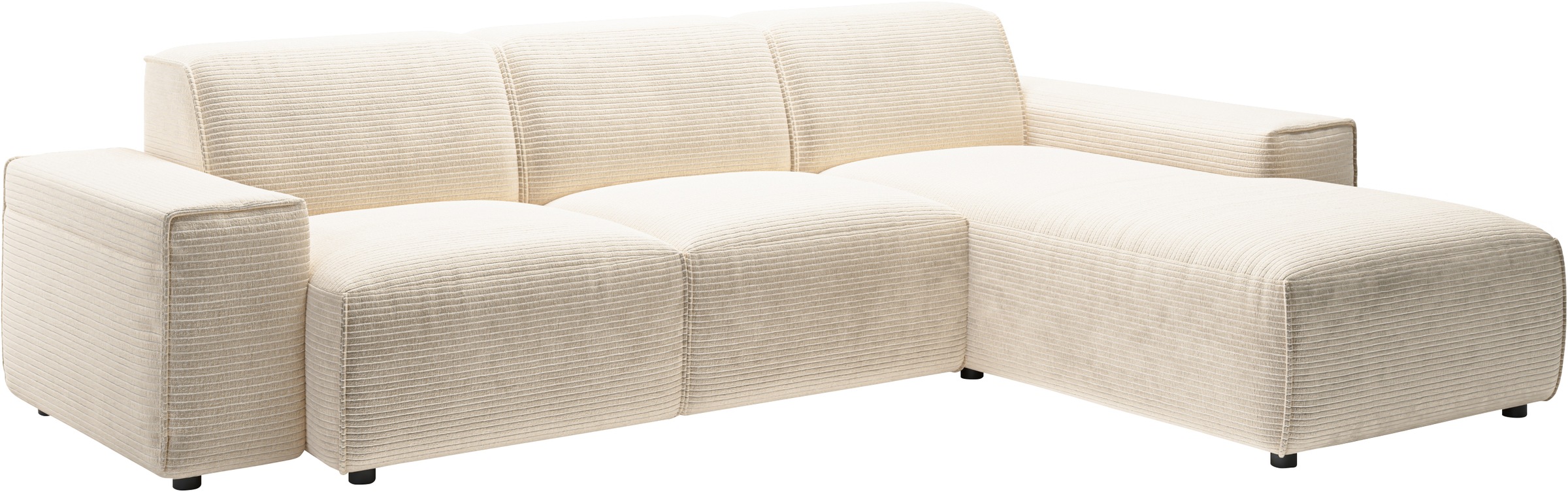 andas Ecksofa »Glimminge L-Form auch in Breitcord, Feincord + Easy care-Bezug,«, Breite 264, Zierkissen
